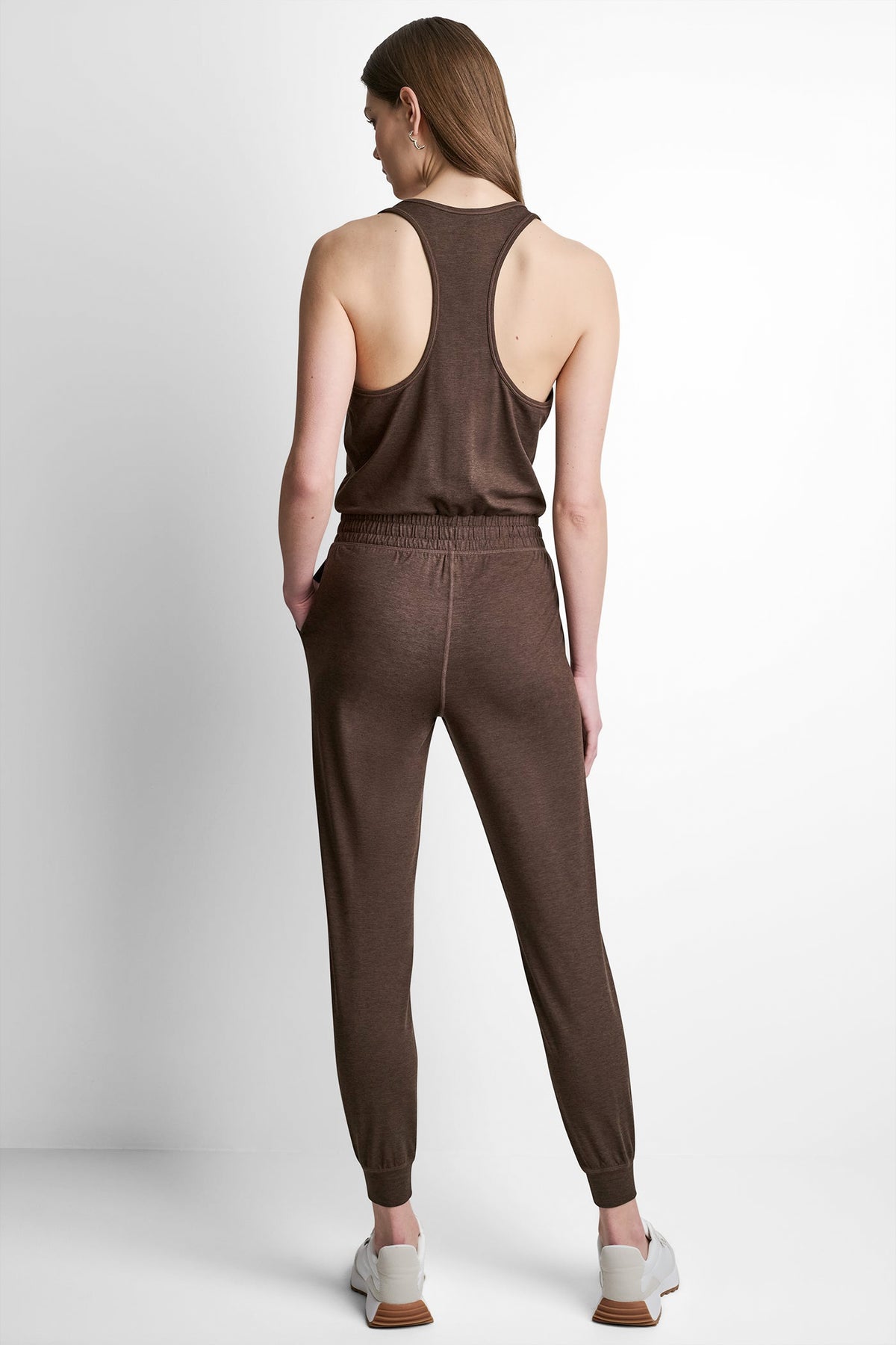 SPACEDYE RACERBACK TANK JUMPSUIT VIEW 2
