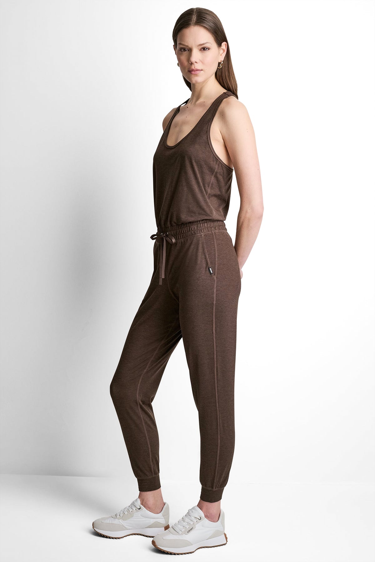 SPACEDYE RACERBACK TANK JUMPSUIT VIEW 2