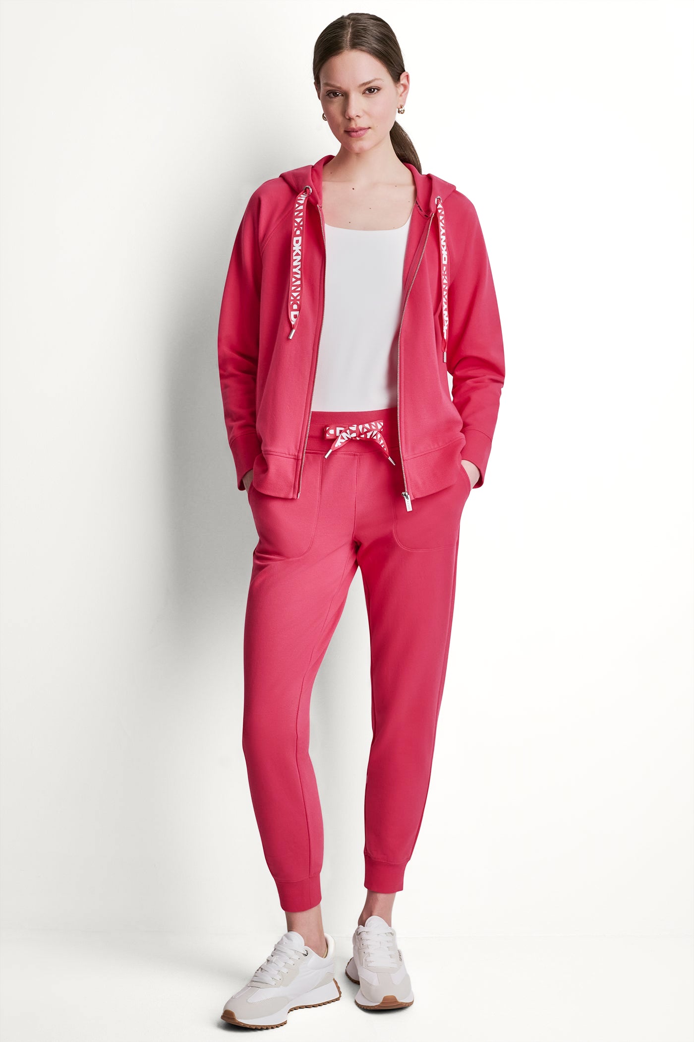 TWO-TONE LOGO DRAWSTRING HOODIE VIEW 5 | MATCHING SETS