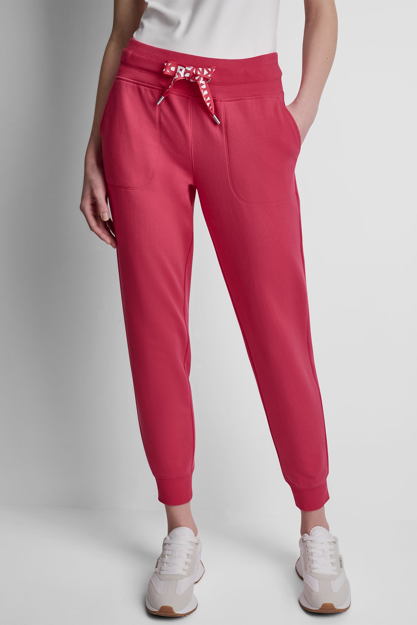 Punch TWO-TONE LOGO DRAWCORD JOGGER, VIEW 2 | DKNY Promo