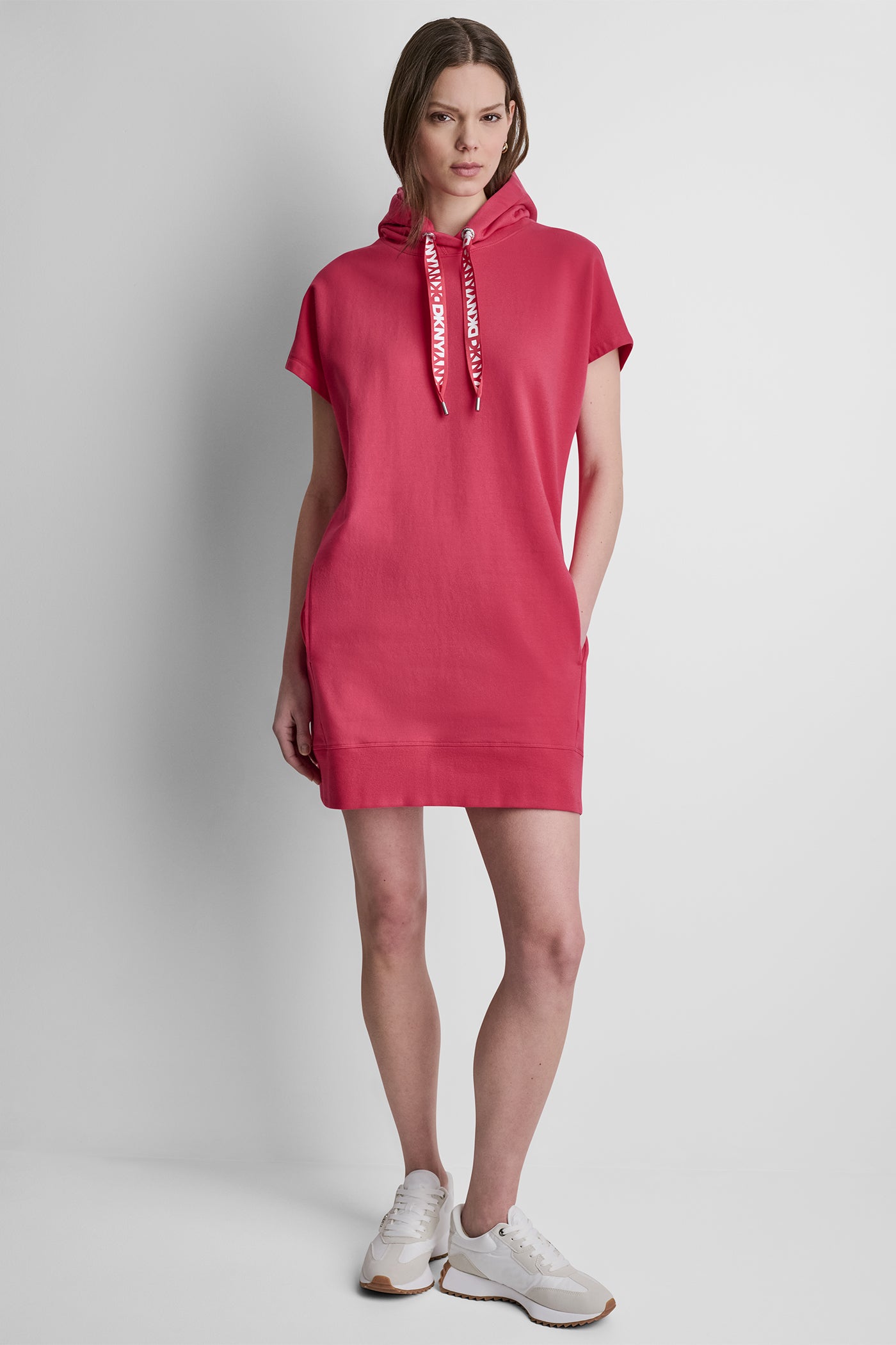 Punch TWO-TONE LOGO DRAWCORD SNEAKER DRESS, VIEW 1 | Dresses & Jumpsuits