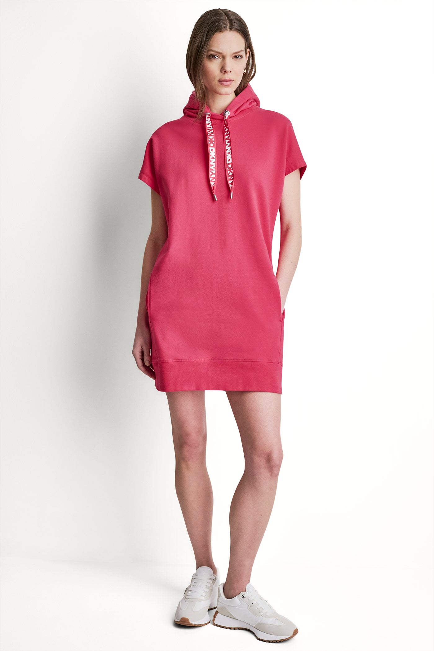 Punch TWO-TONE LOGO DRAWCORD SNEAKER DRESS, VIEW 2 | New Arrivals