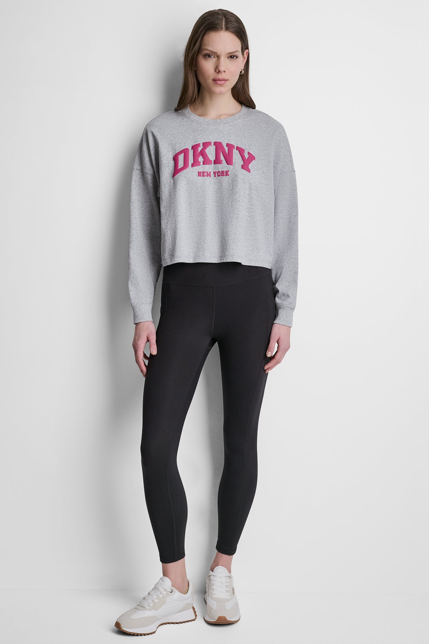 PUFF VARSITY LOGO LONG SLEEVE TEE VIEW 4 | DKNY Promo