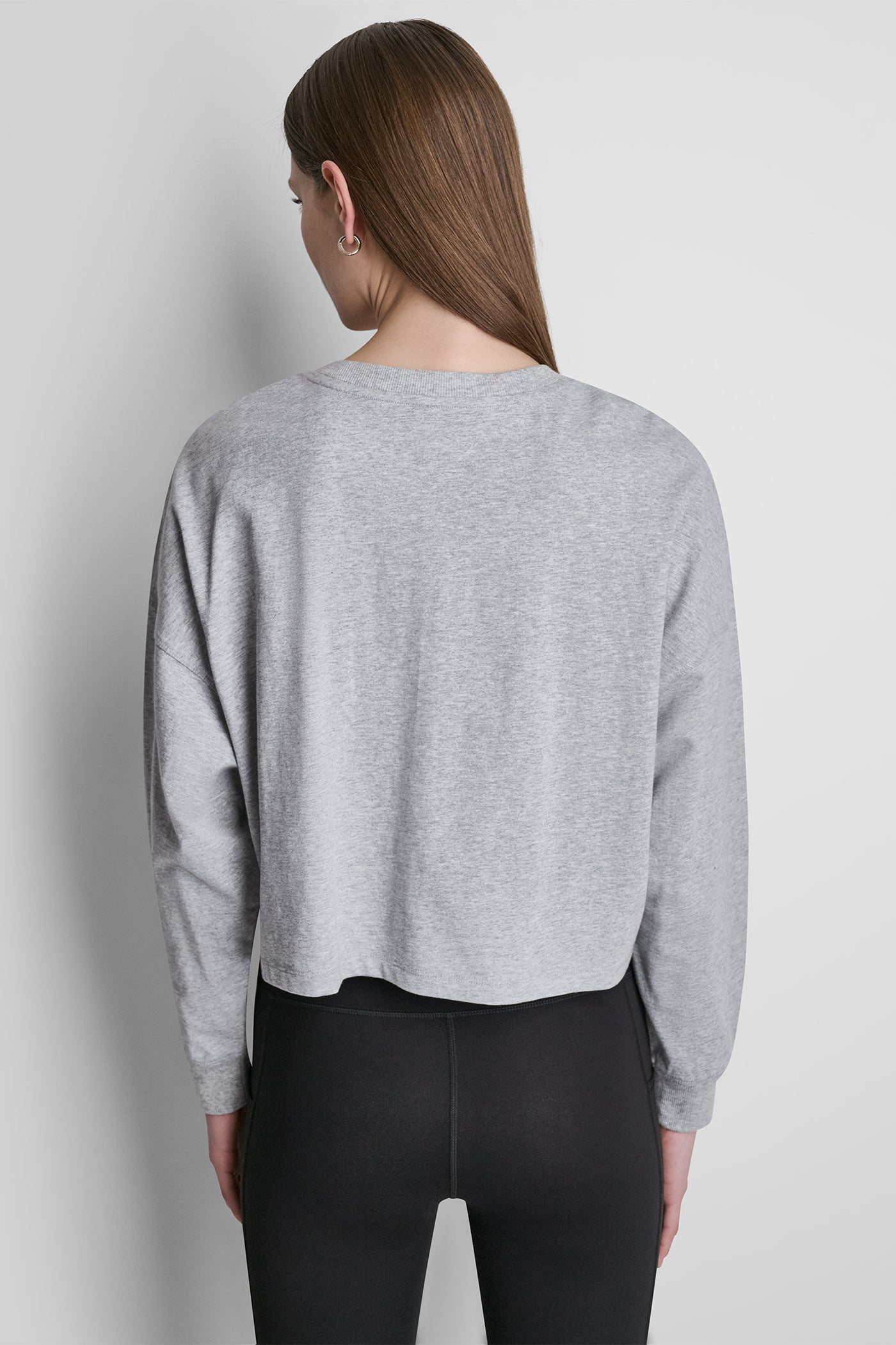 PUFF VARSITY LOGO LONG SLEEVE TEE VIEW 3 | DKNY Promo