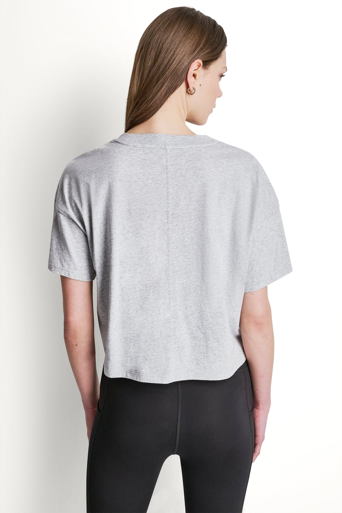 STACKED OMBRE RHINESTONE LOGO TEE VIEW 3 | New clothing