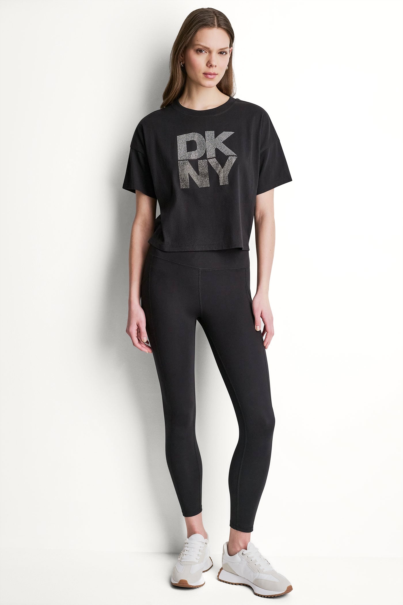 STACKED OMBRE RHINESTONE LOGO TEE VIEW 5 | Summer Collection