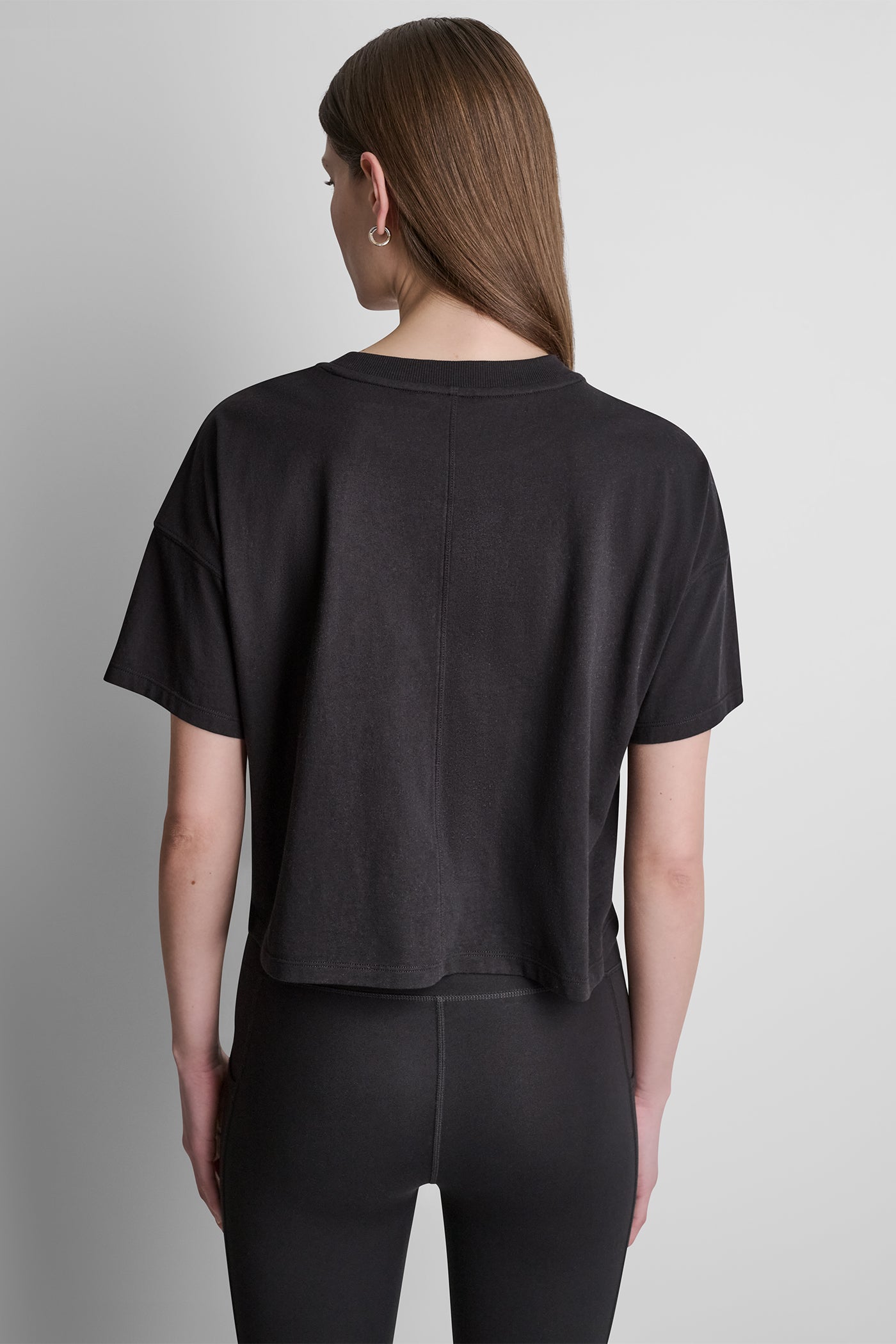 STACKED OMBRE RHINESTONE LOGO TEE VIEW 3 | Sport Essentials