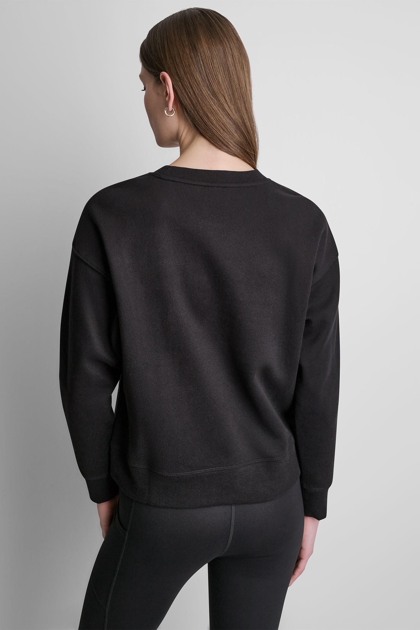 STACKED RHINESTONE LOGO PULLOVER VIEW 3 | DKNY Sport