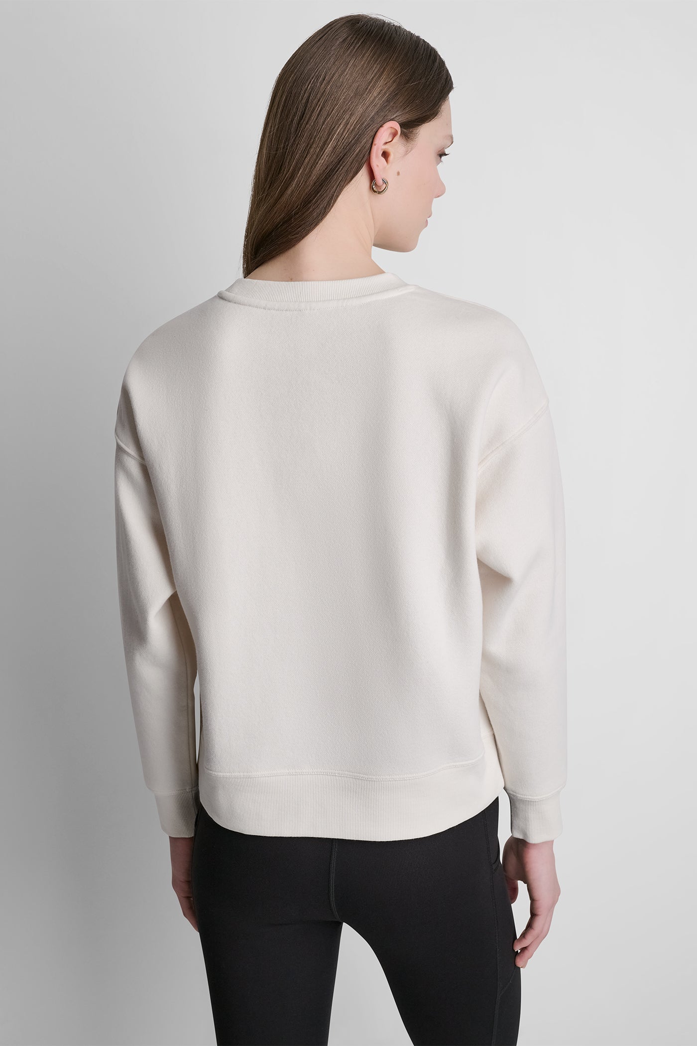 STACKED RHINESTONE LOGO PULLOVER VIEW 3 | DKNY Sport