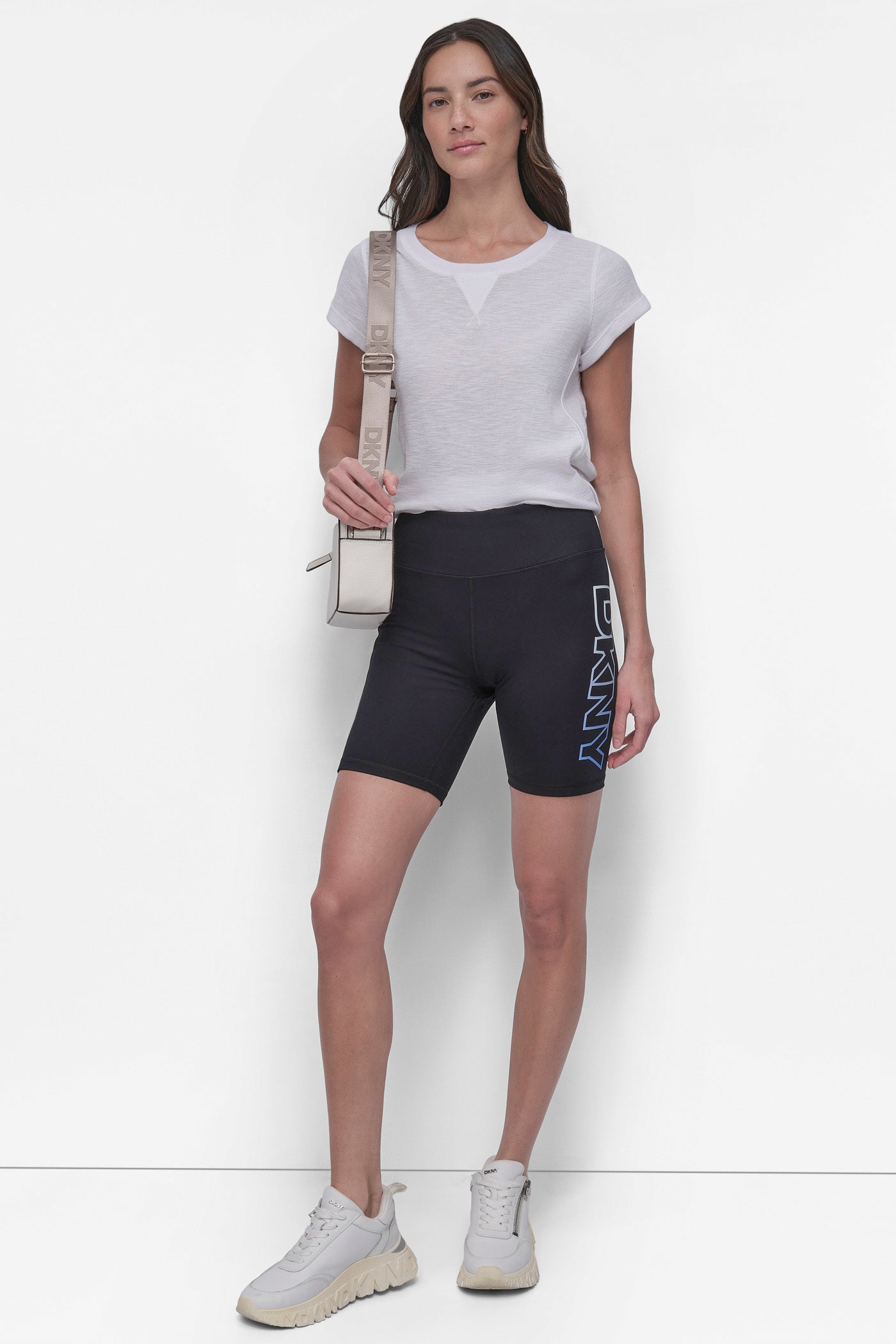 MID-RISE LOGO 7/8 BIKER SHORT VIEW 6 | Leggings