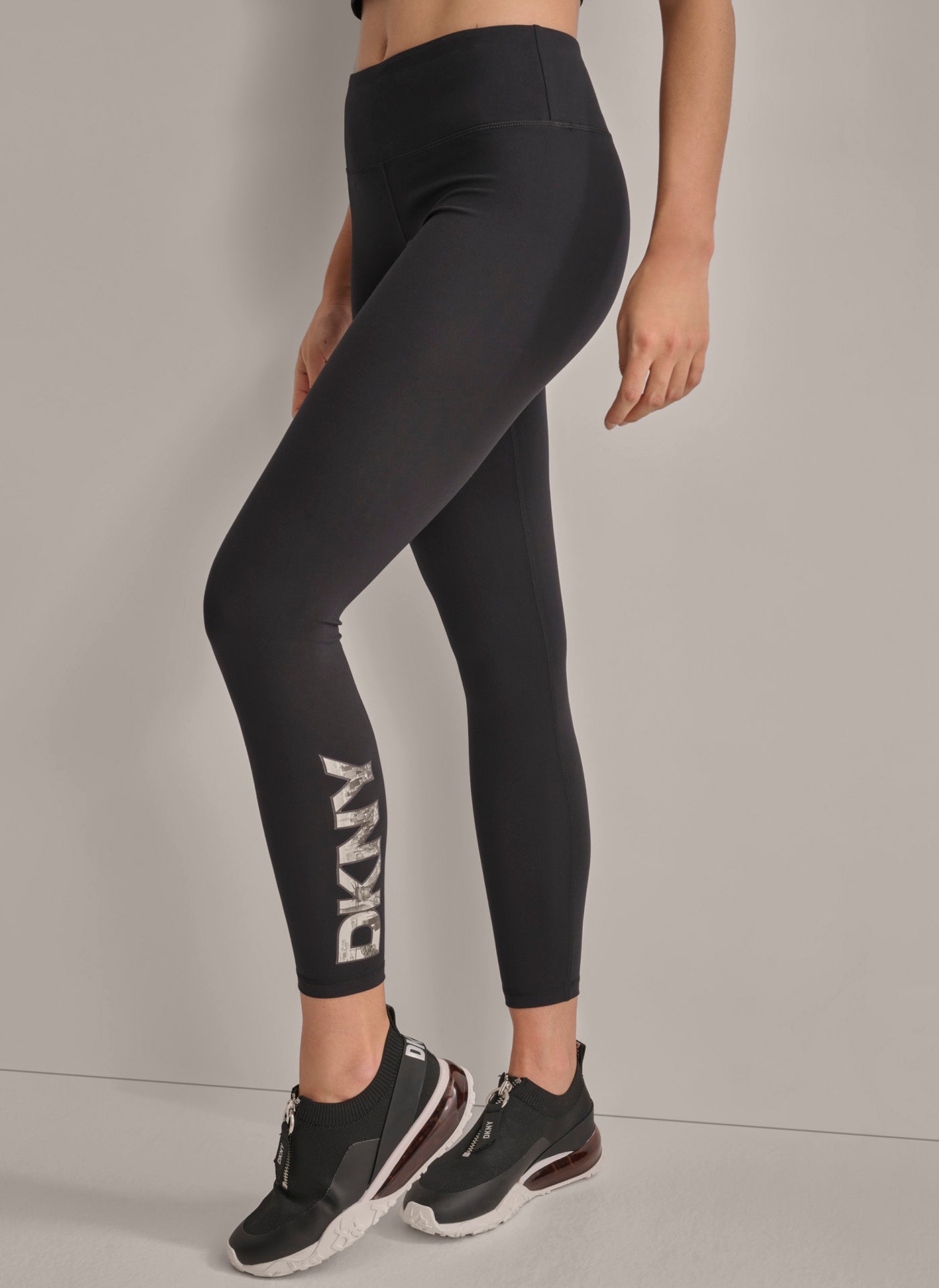 Black CITY SCAPE HIGH WAIST LEGGINGS, VIEW 1 | Not Clearance or Preorder