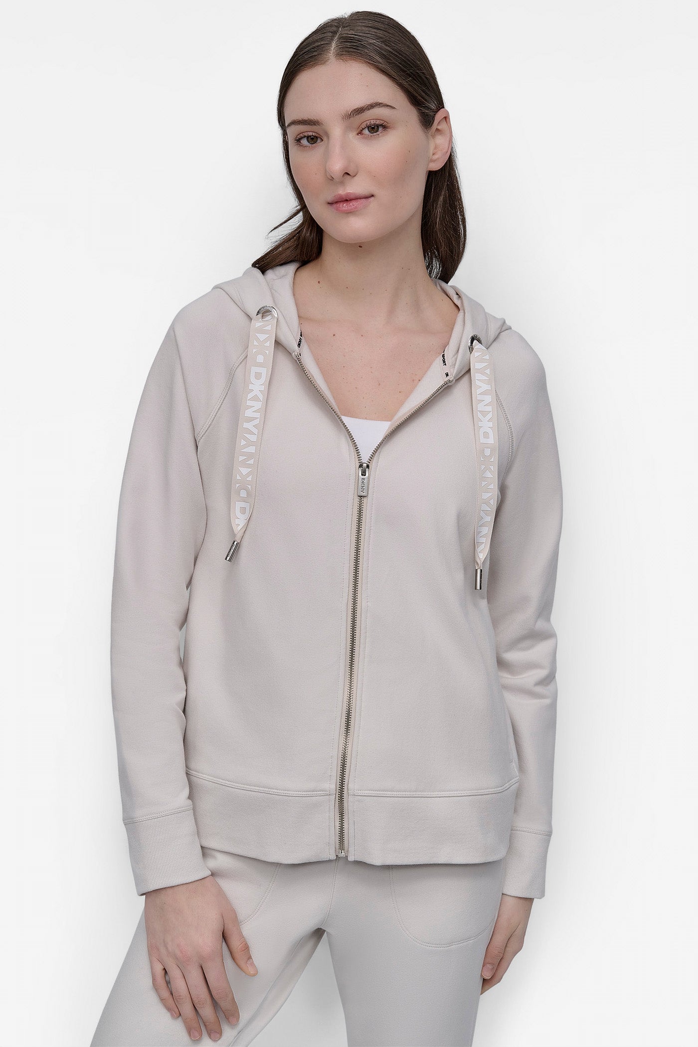 SAND LOGO DRAWSTRING PERFORMANCE HOODIE, FRONT VIEW | Sweatshirts & Joggers