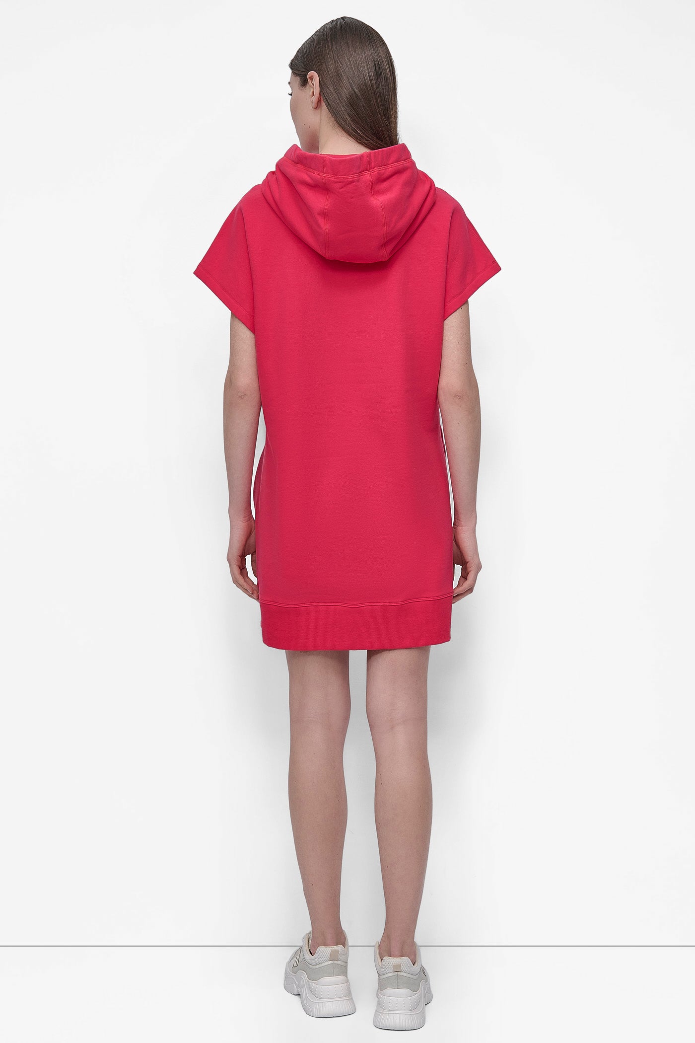 AZALEA/ BLACK TWO TONE LOGO DRAWCORD SNEAKER DRESS, BACK VIEW | SALE DRESSES