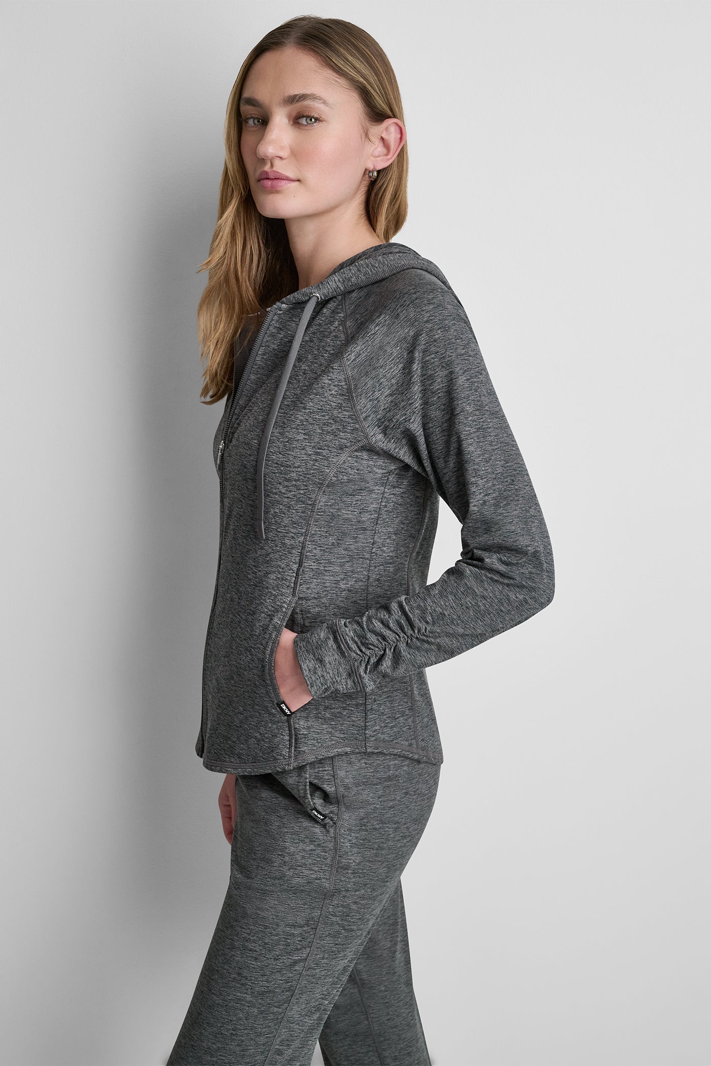 SPACEDYE RAGLAN FULL-ZIP HOODIE VIEW 4 | New Arrivals
