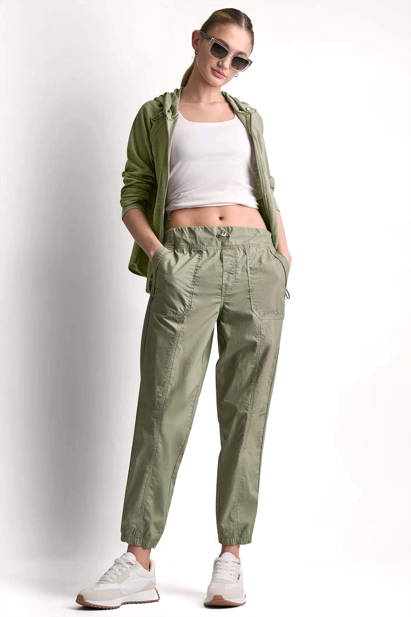 Bay Leaf HIGH-RISE SLIM UTILITY JOGGER, FRONT VIEW | Pants & Denim