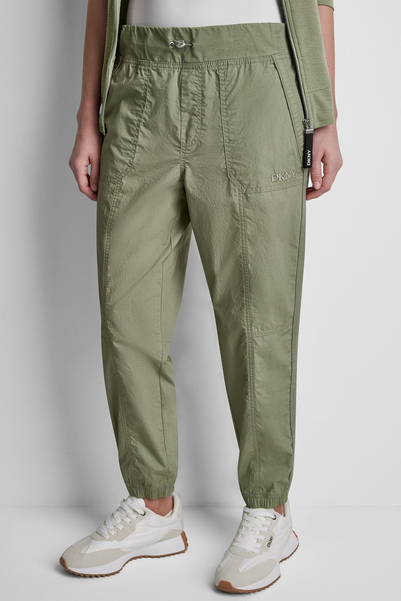 Bay Leaf HIGH-RISE SLIM UTILITY JOGGER, VIEW 2 | DKNY Promo