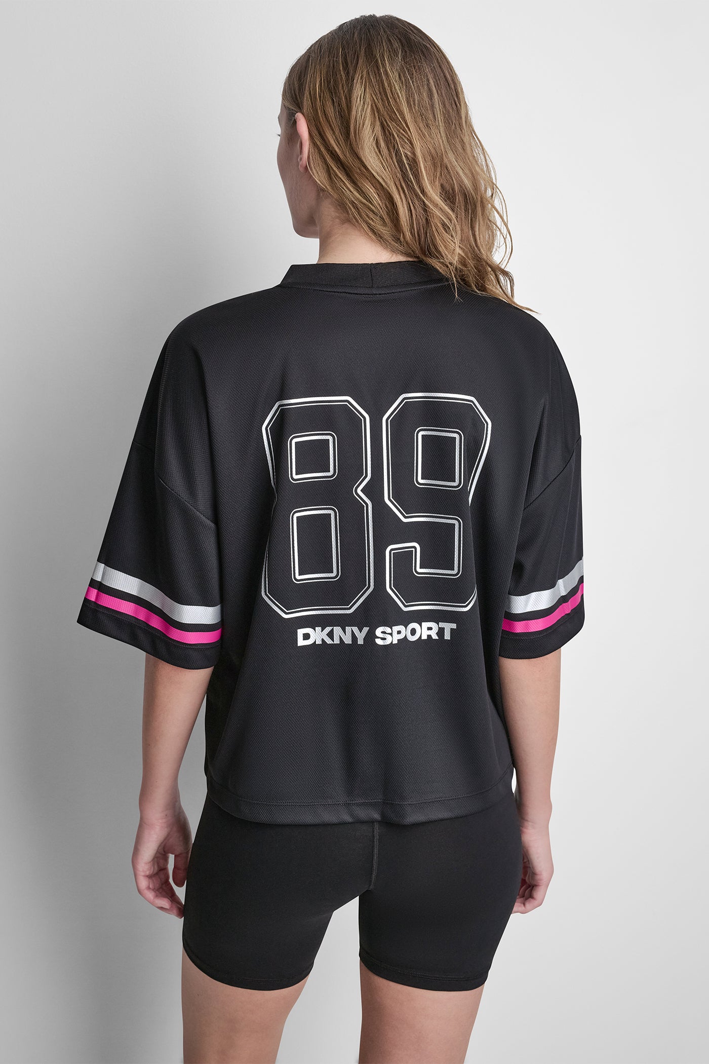 RHINESTONE VARSITY LOGO V-NECK JERSEY VIEW 3 | New Arrivals