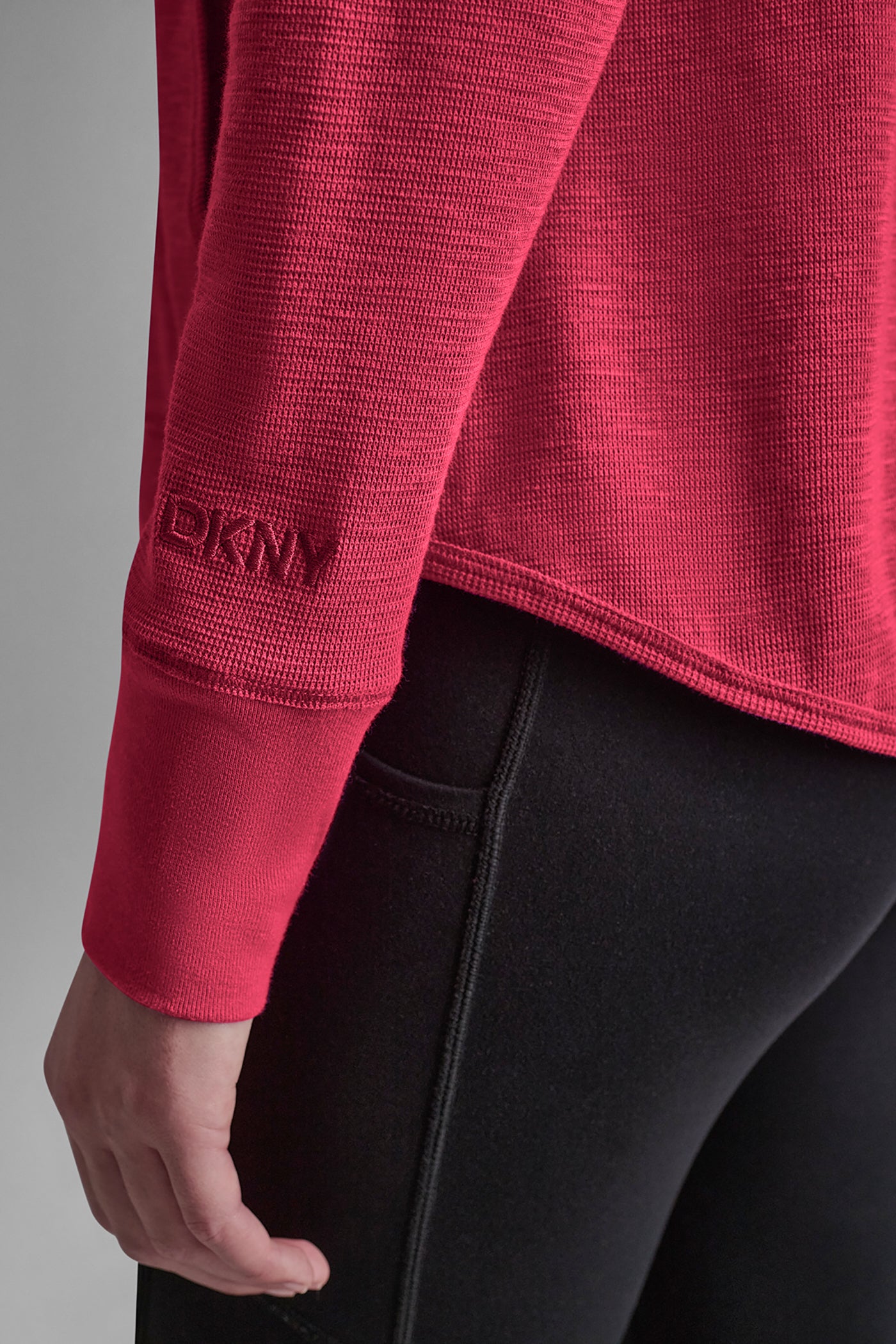 MINI WAFFLE FULL-ZIP HOODIE VIEW 8 | MUST-HAVES