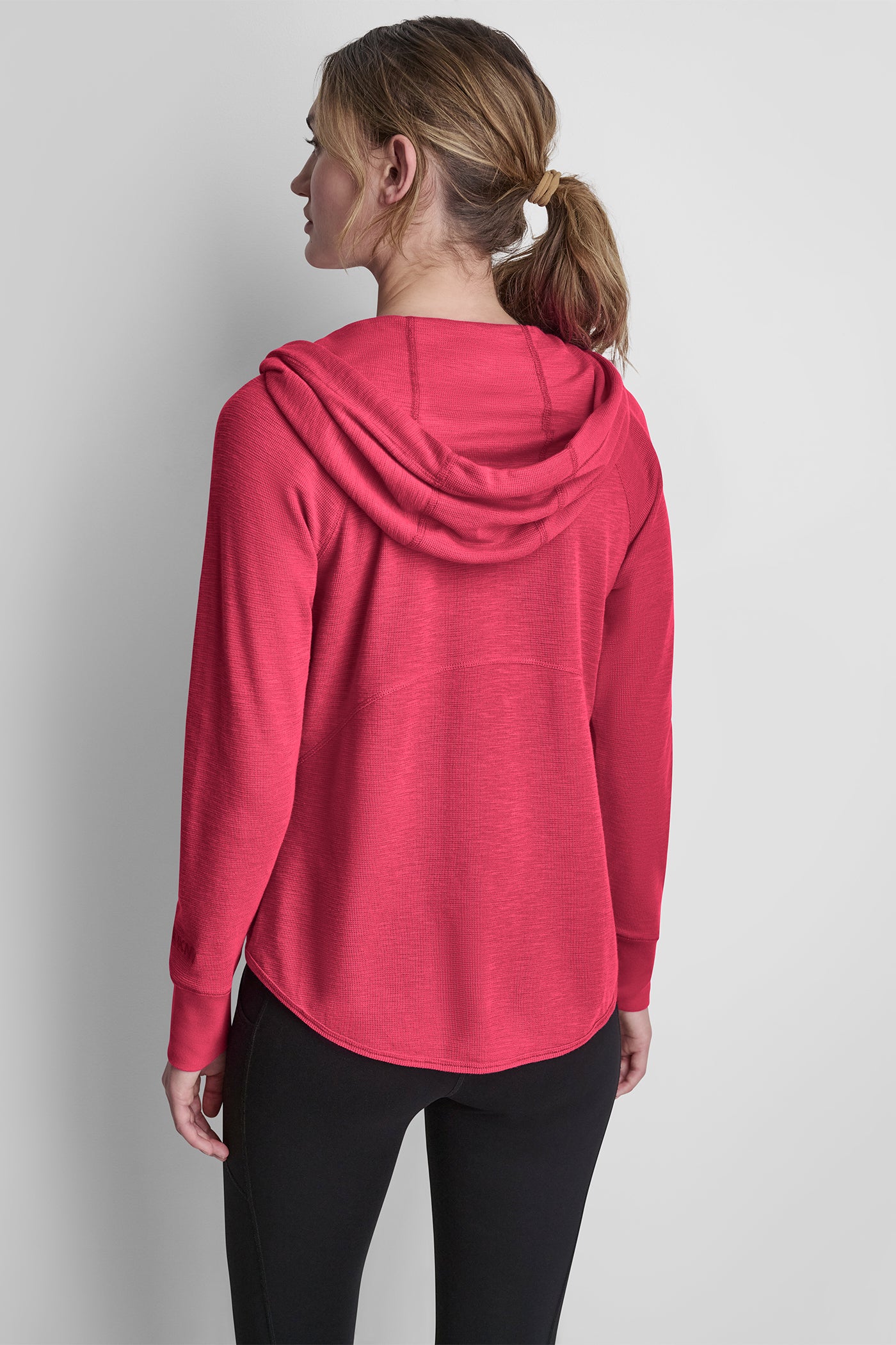 MINI WAFFLE FULL-ZIP HOODIE VIEW 3 | MUST-HAVES