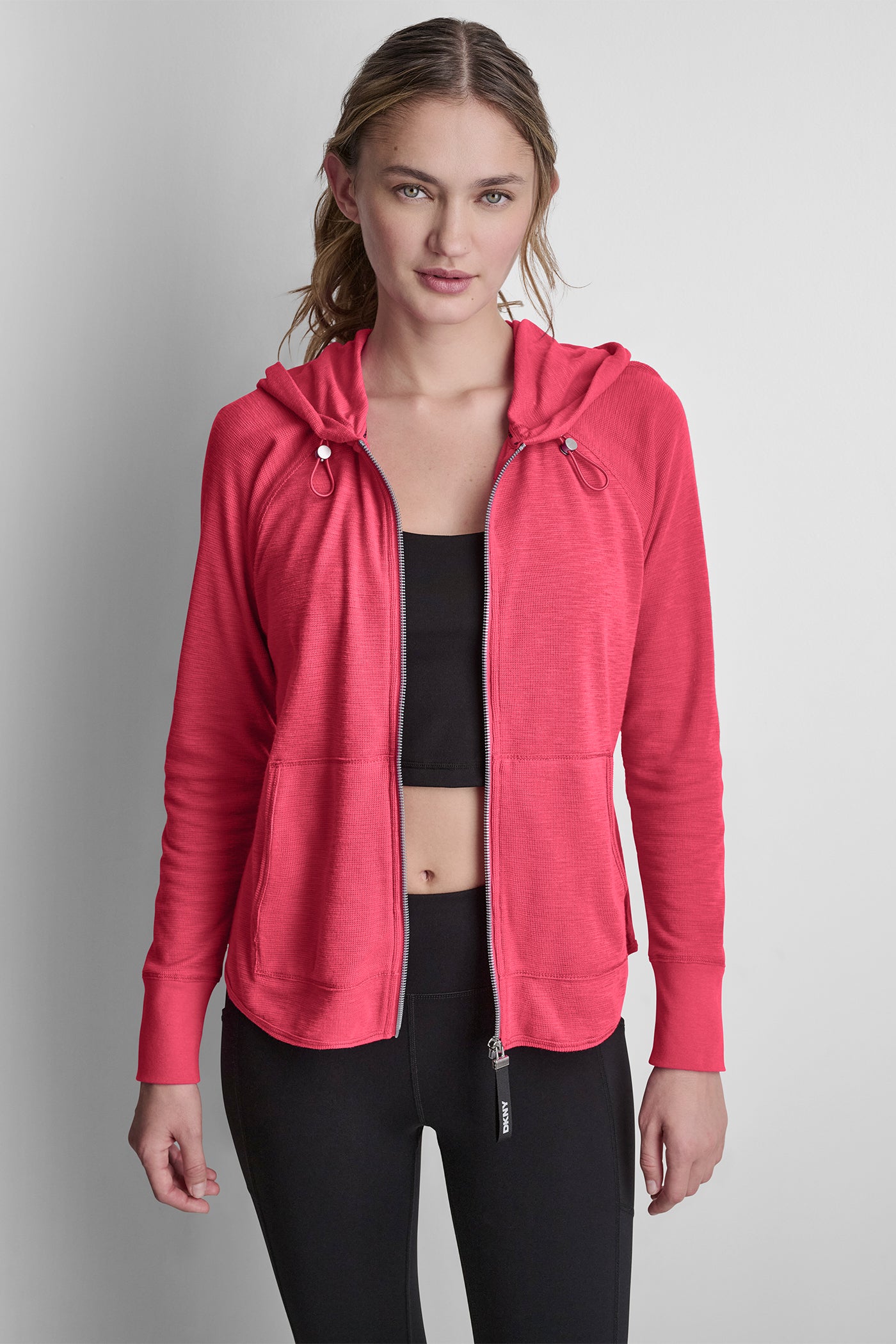 MINI WAFFLE FULL-ZIP HOODIE VIEW 5 | MUST-HAVES