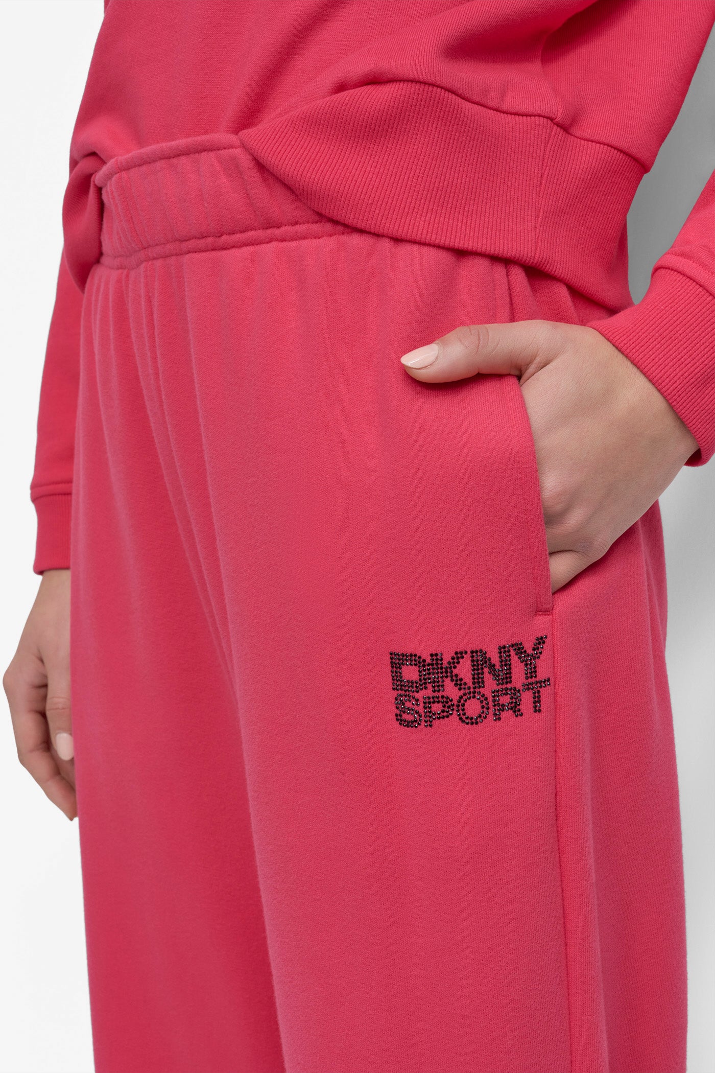 DKNY SPORT RHINESTONE LOGO SUPER HIGH RISE STRAIGHT VIEW 4 | Sport Essentials