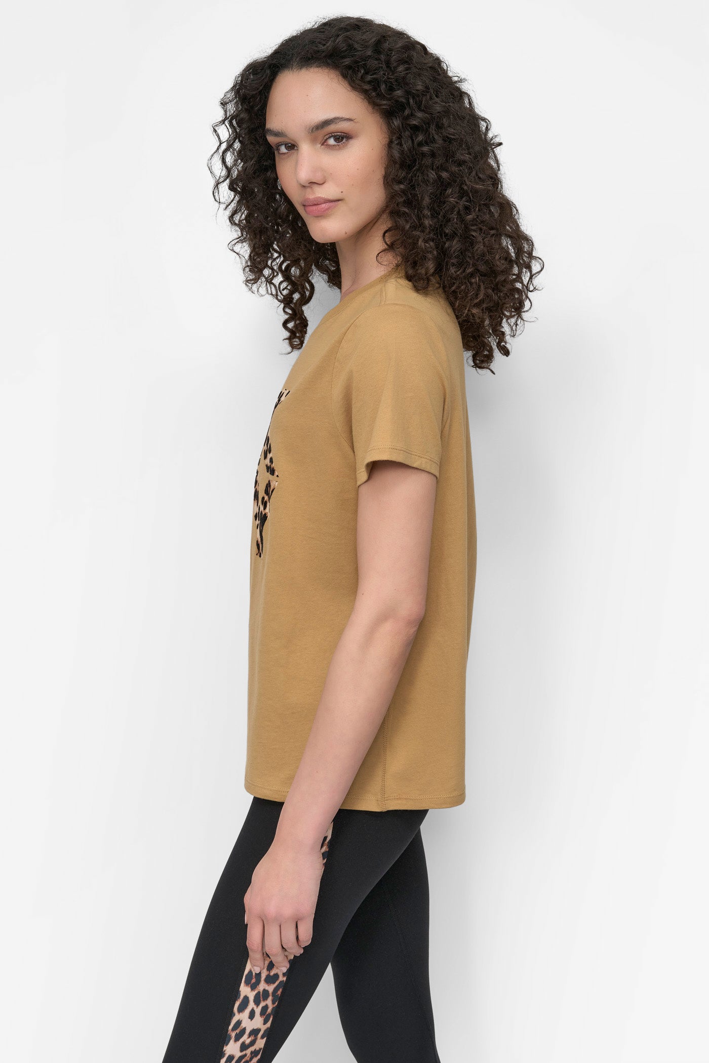 DKNY STACKED ANIMAL PRINT CREW NECK TEE VIEW 3 | Tees & Tanks