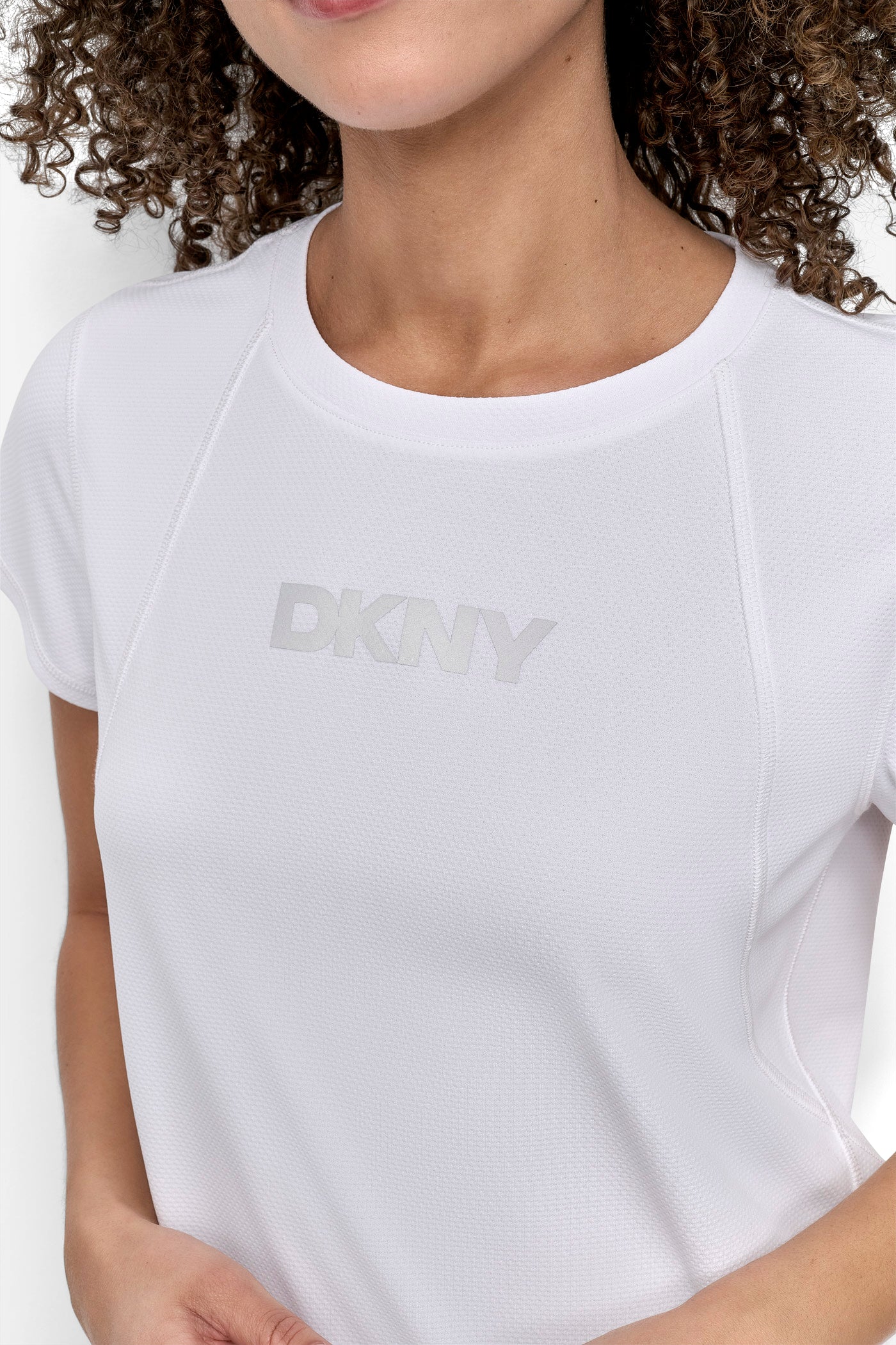 REFLECTIVE LOGO TECH TEE WITH SEAM DETAILS VIEW 4 | Tees & Tanks
