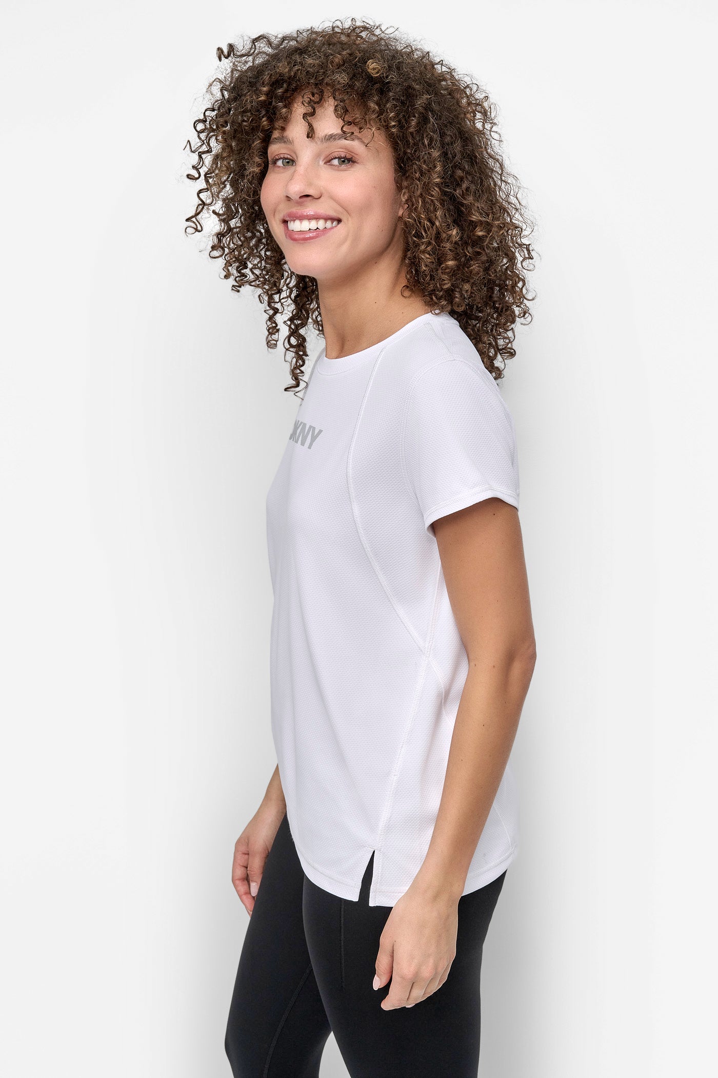 REFLECTIVE LOGO TECH TEE WITH SEAM DETAILS VIEW 3 | Tees & Tanks
