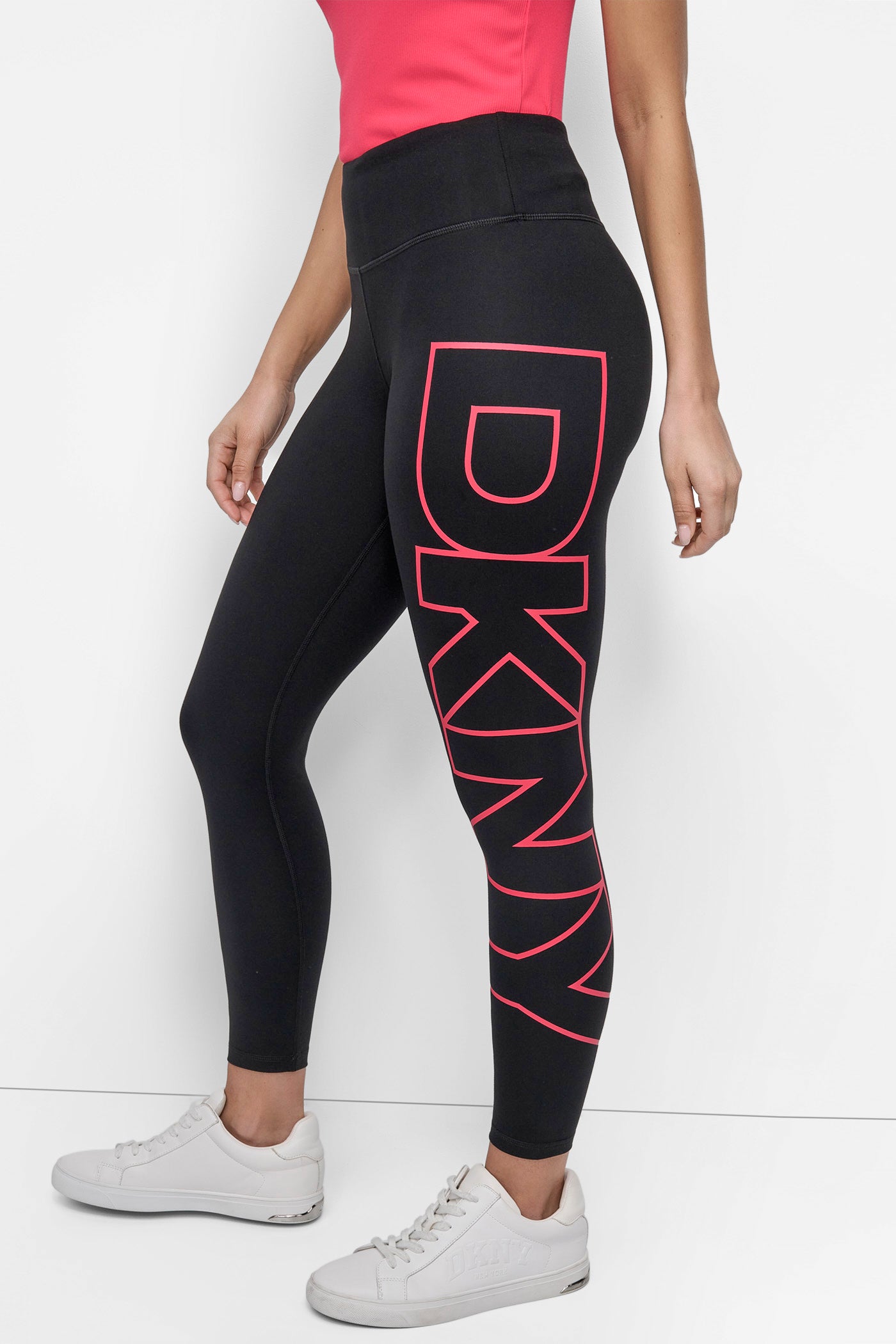 HIGH WAIST 7/8 BALANCE COMPRESSION EXPLODED LOGO VIEW 3 | Leggings