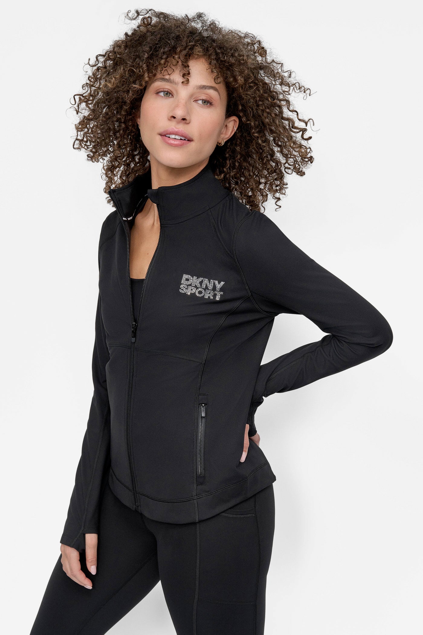BALANCE COMPRESSION RHINESTONE LOGO JACKET VIEW 3 | Jackets & Blazers