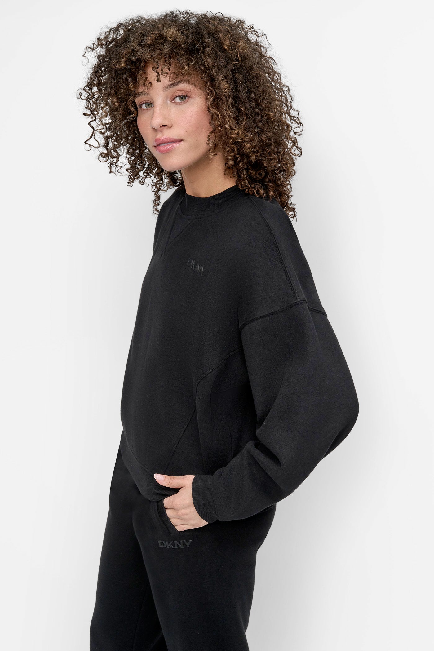 HD SILICONE LOGO CREW NECK PULLOVER WITH V INSET VIEW 3 | Under $50