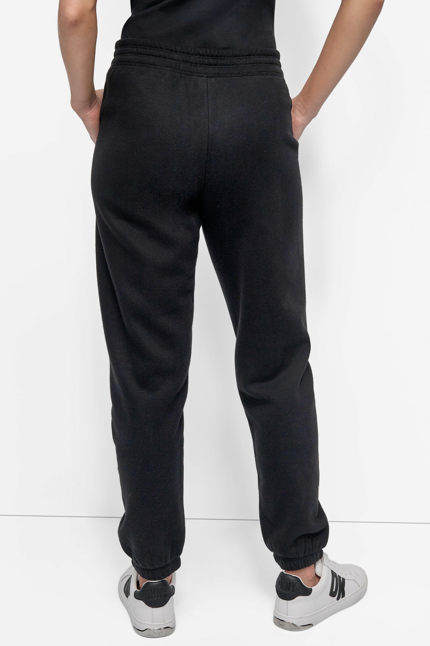Black HD SILICONE LOGO RELAXED JOGGER WITH POCKETS, BACK VIEW | Sweatshirts & Joggers