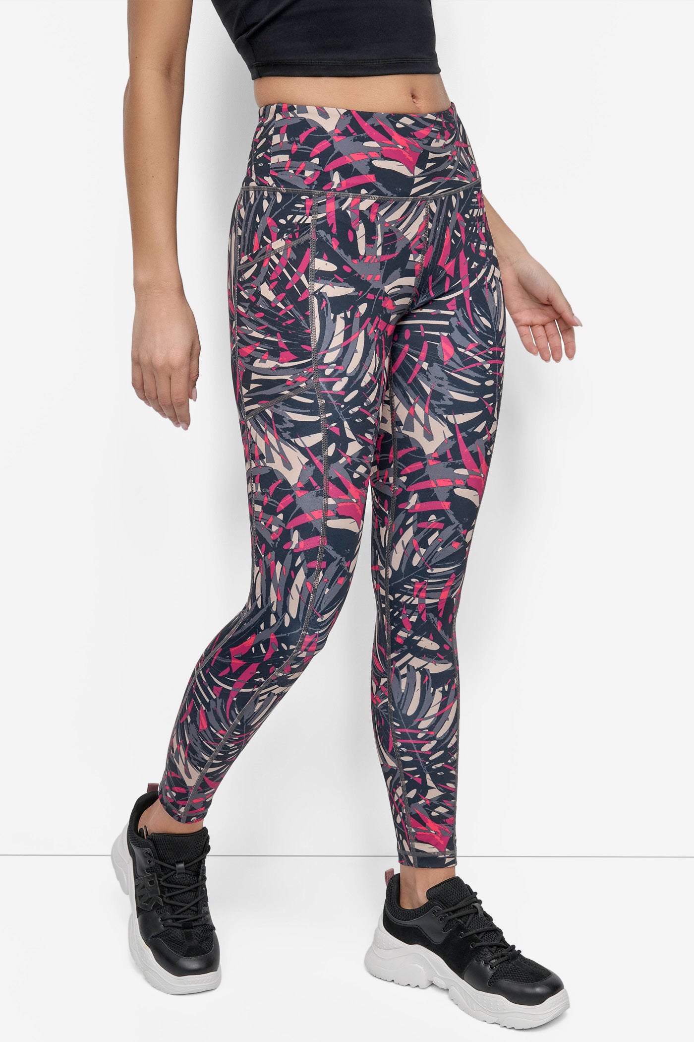 MID RISE PRINTED 7/8 FITNESS LEGGING VIEW 3 | Leggings