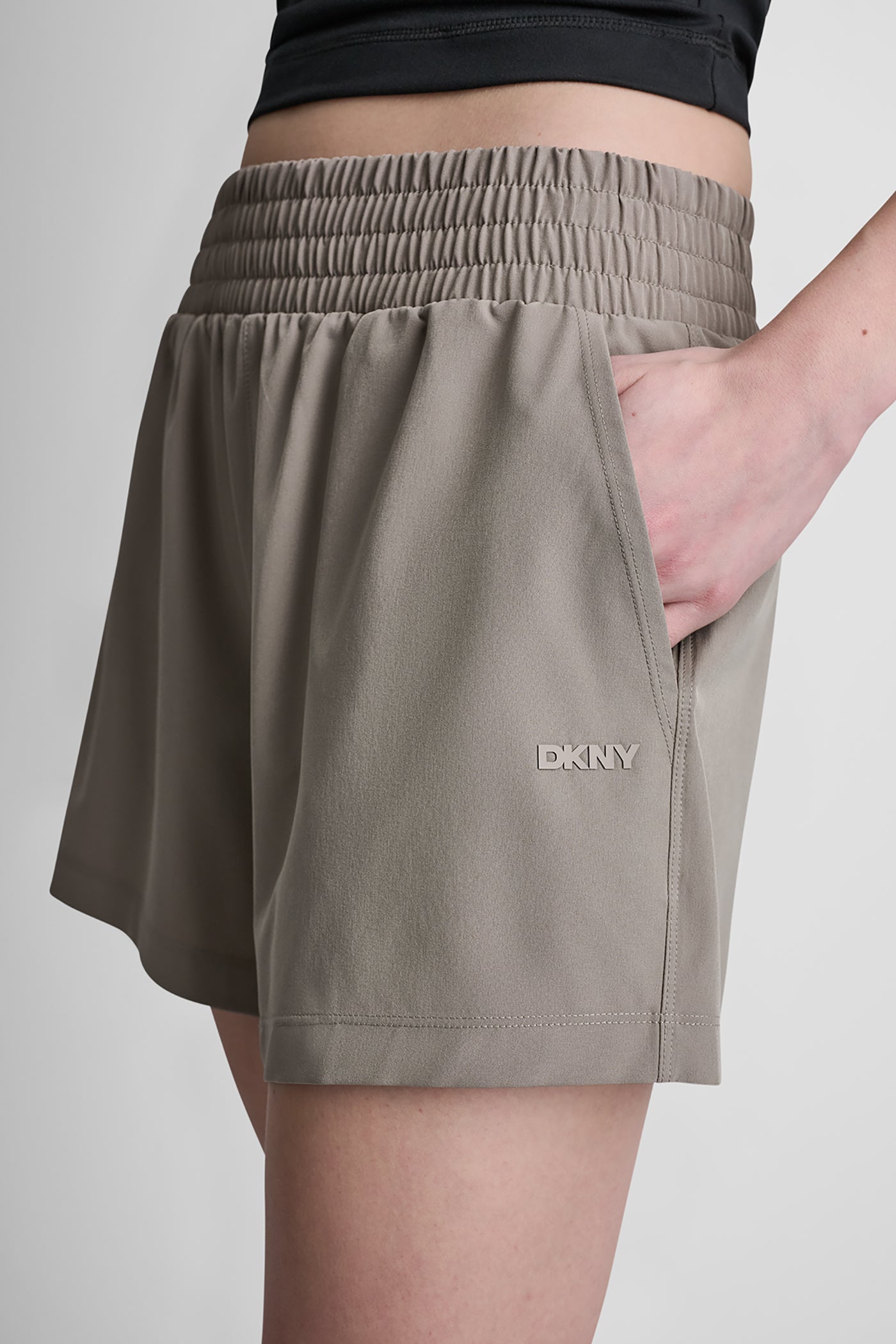 Mushroom HUDSON STRETCH HIGH-RISE SHORT, VIEW 2 | New clothing