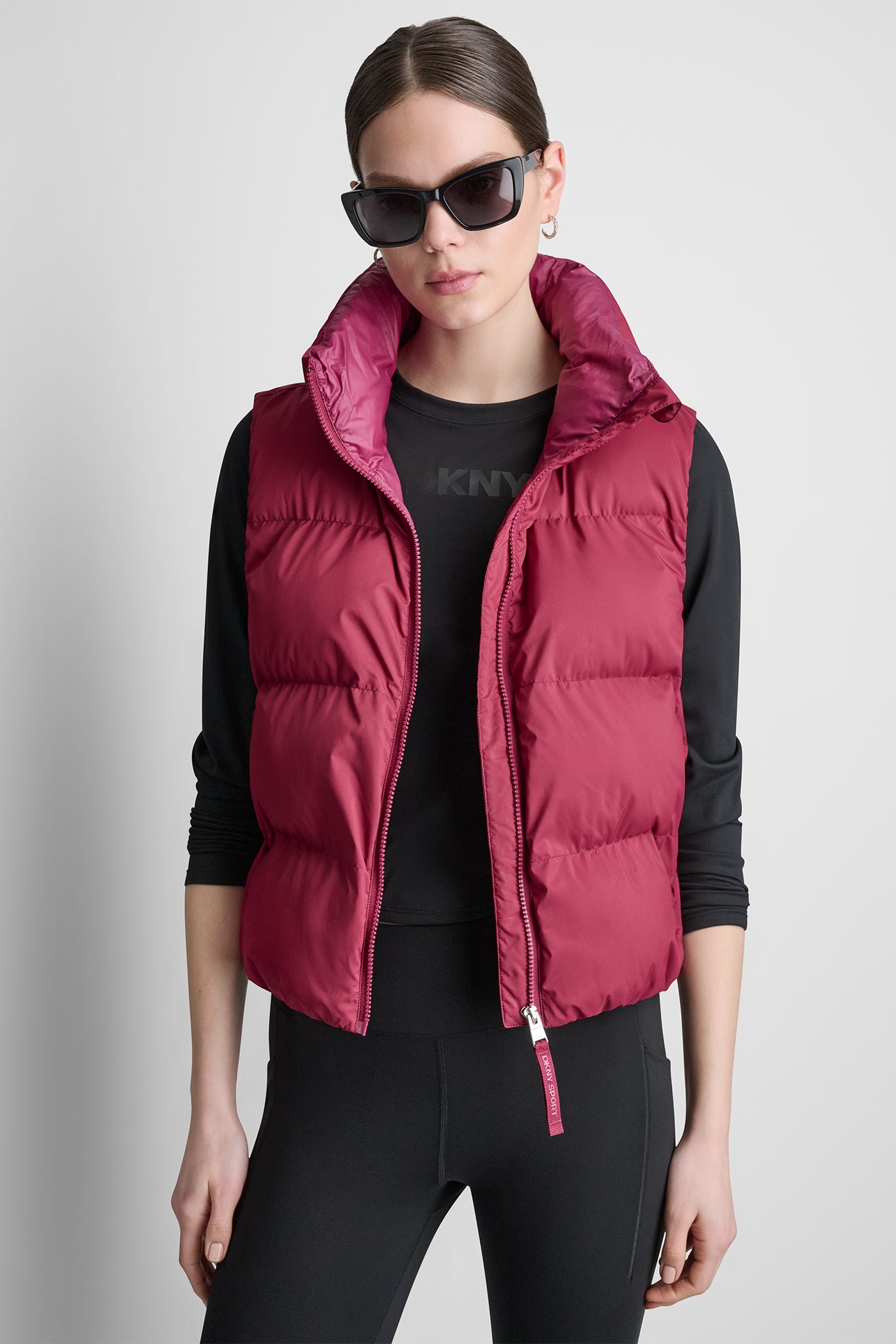 PUFFER MOCK NECK VEST VIEW 5