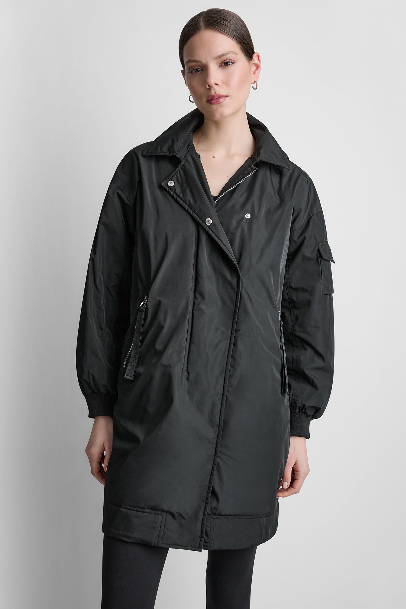 LONG JACKET WITH REMOVABLE HOOD VIEW 2