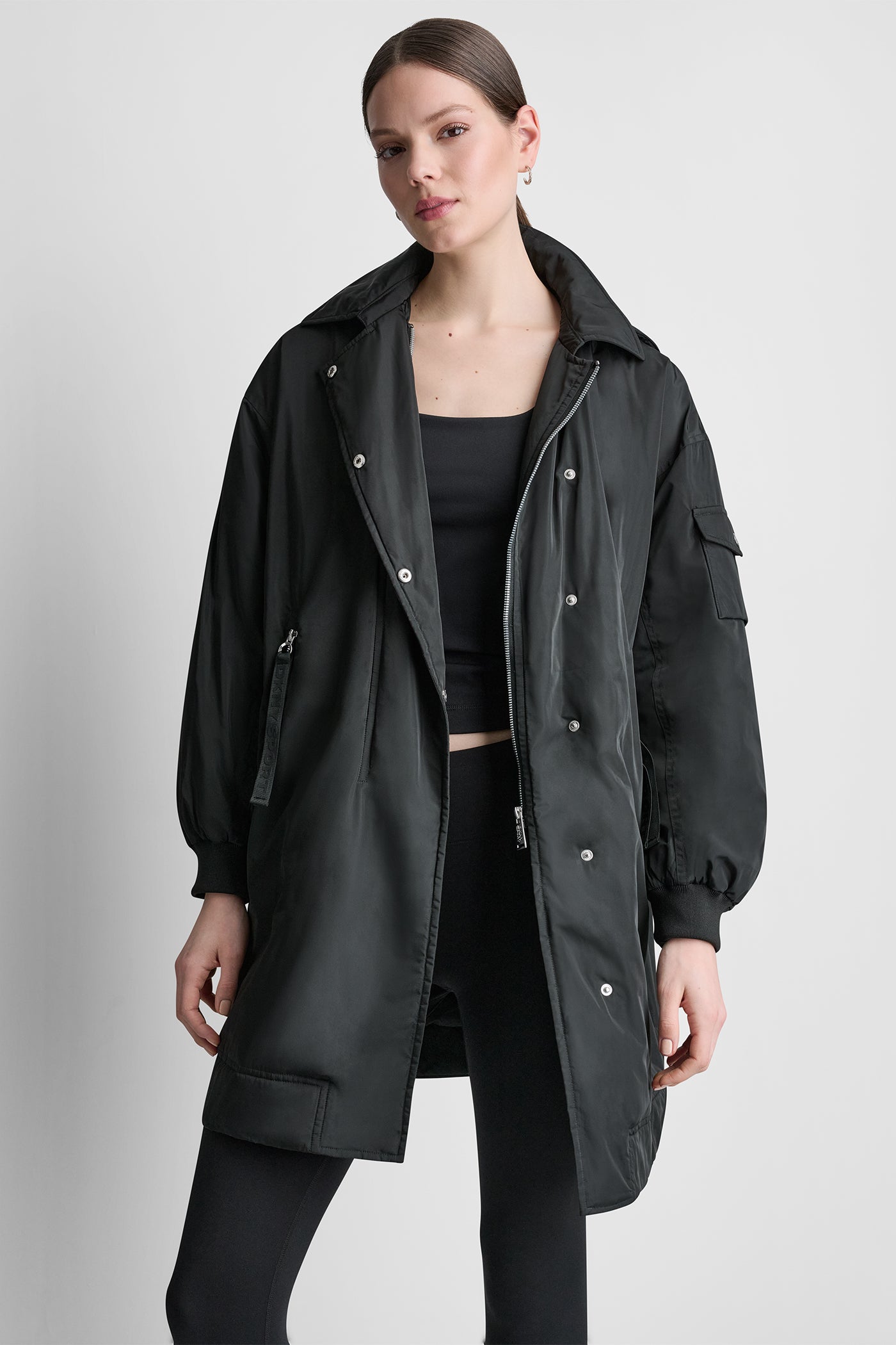 LONG JACKET WITH REMOVABLE HOOD VIEW 5