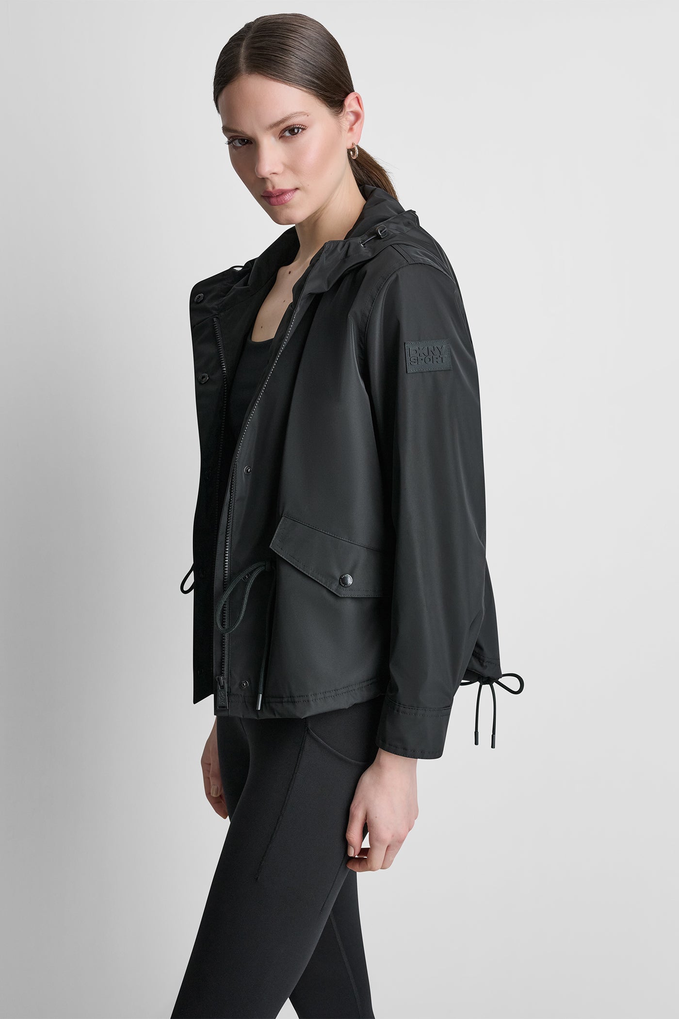 HIGH-LOW CROPPED JACKET VIEW 3 | DKNY25