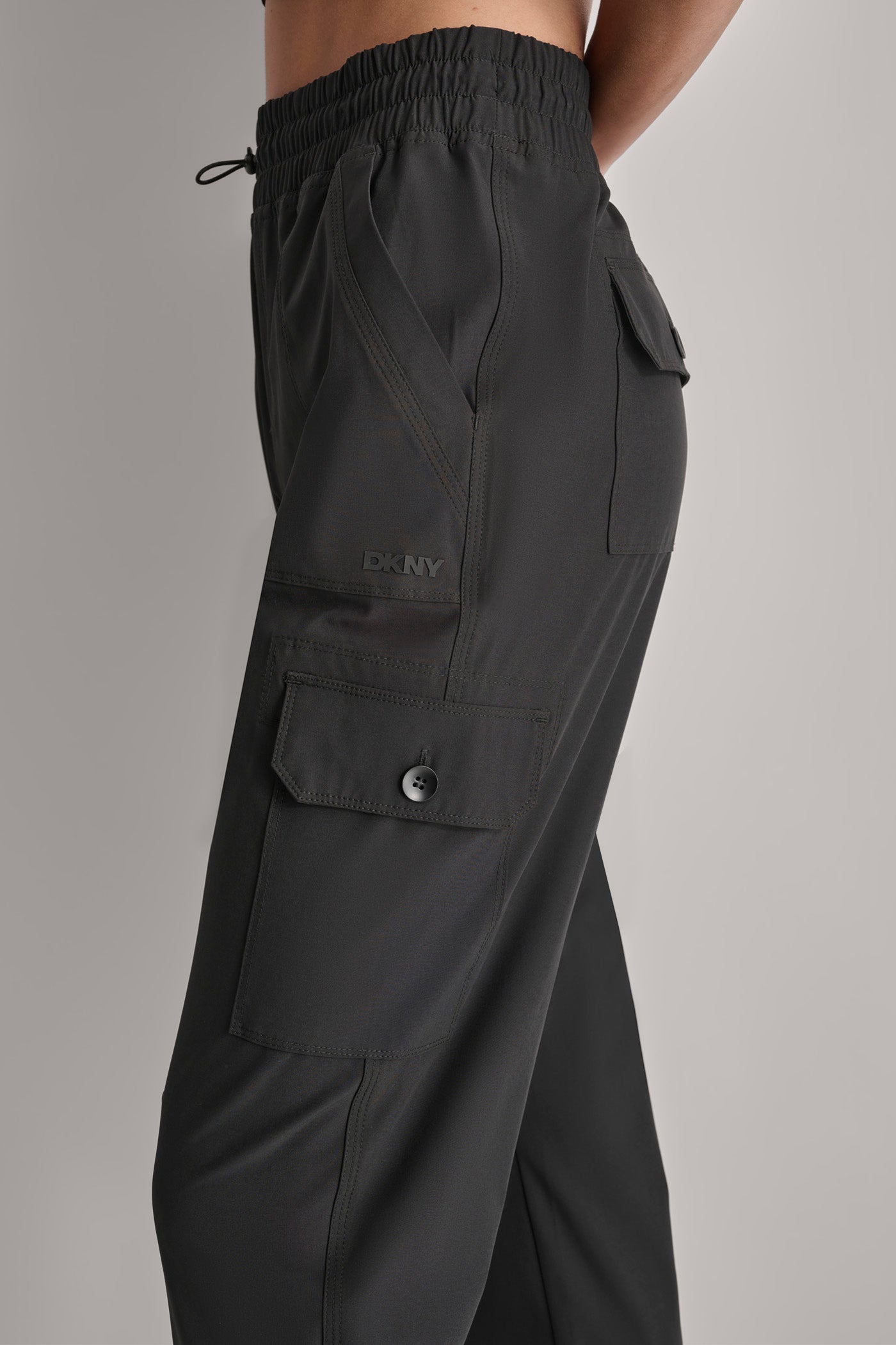 SMOCKED WAIST CARGO JOGGER VIEW 4 | Not Clearance or Preorder