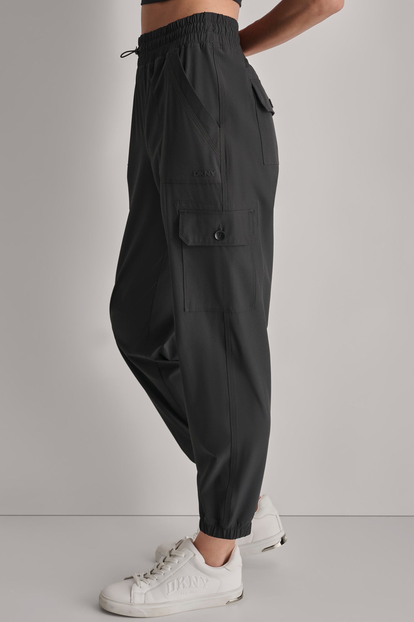 SMOCKED WAIST CARGO JOGGER VIEW 5 | Not Clearance or Preorder