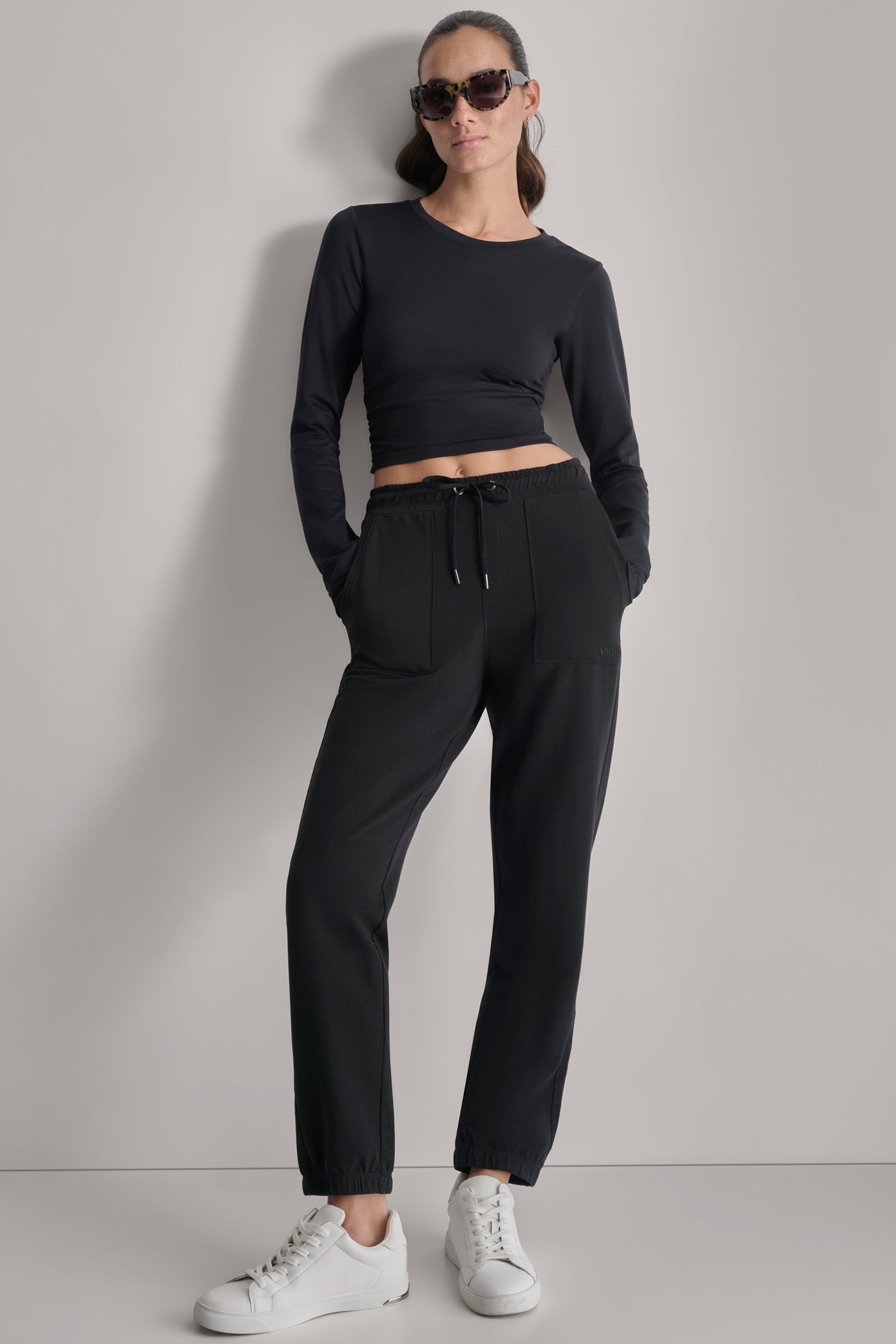 SMOCKED WAISTBAND JOGGER VIEW 3 | Not Clearance or Preorder