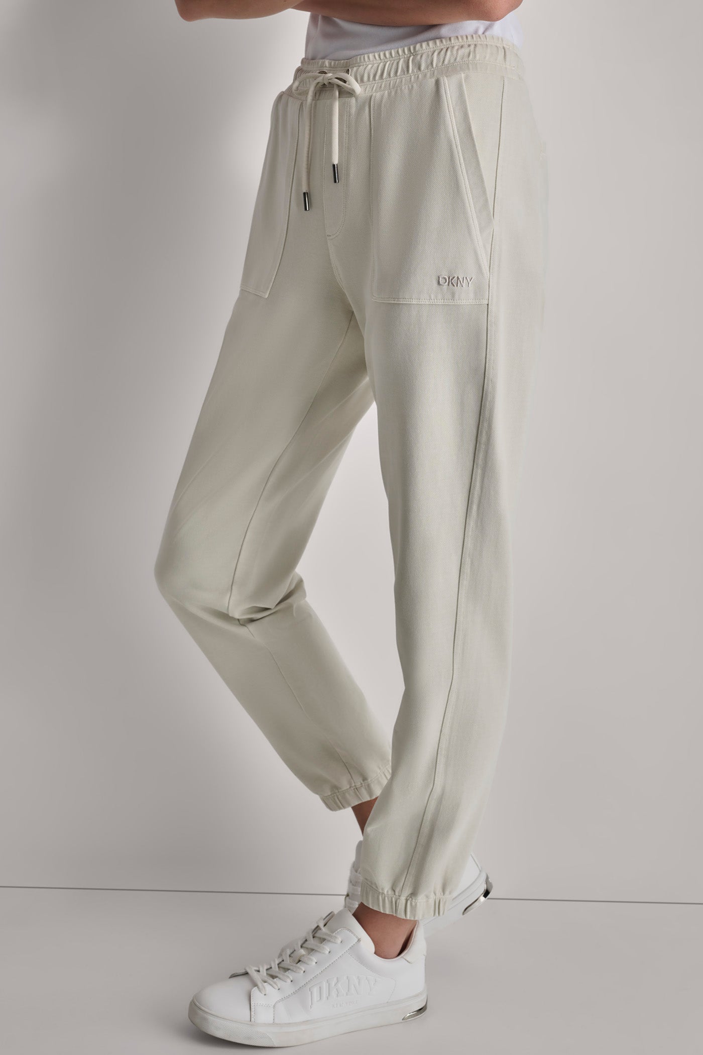 SMOCKED WAISTBAND JOGGER VIEW 4 | Fall Neutrals