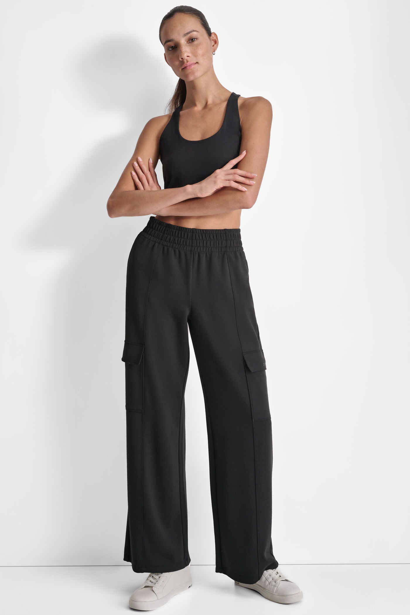 HIGH RISE SEAMED WIDE LEG CARGO SWEATPANT VIEW 3 | Sweatshirts & Joggers