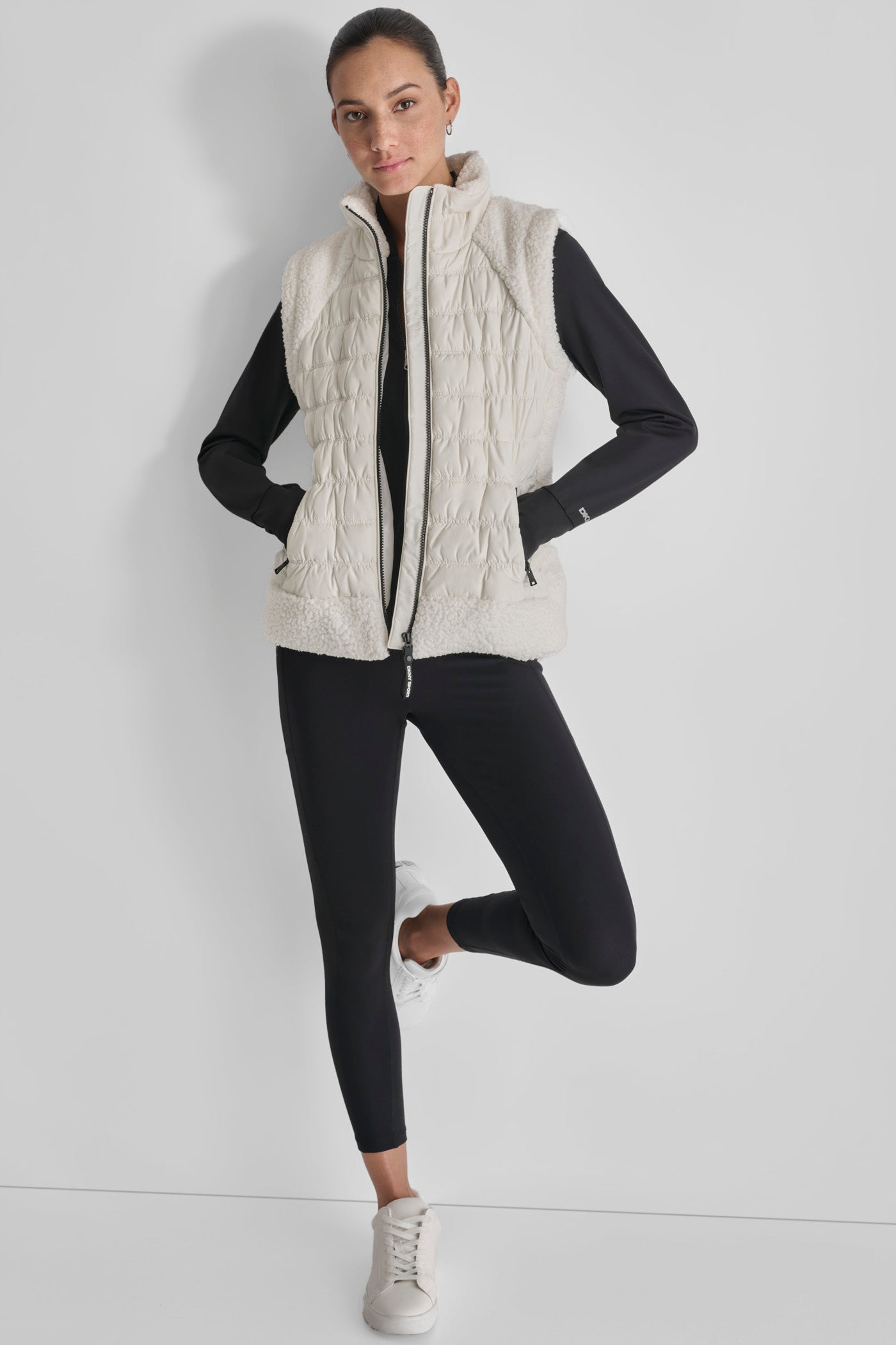 MOCK-NECK PUFFER VEST VIEW 5 | Clothing