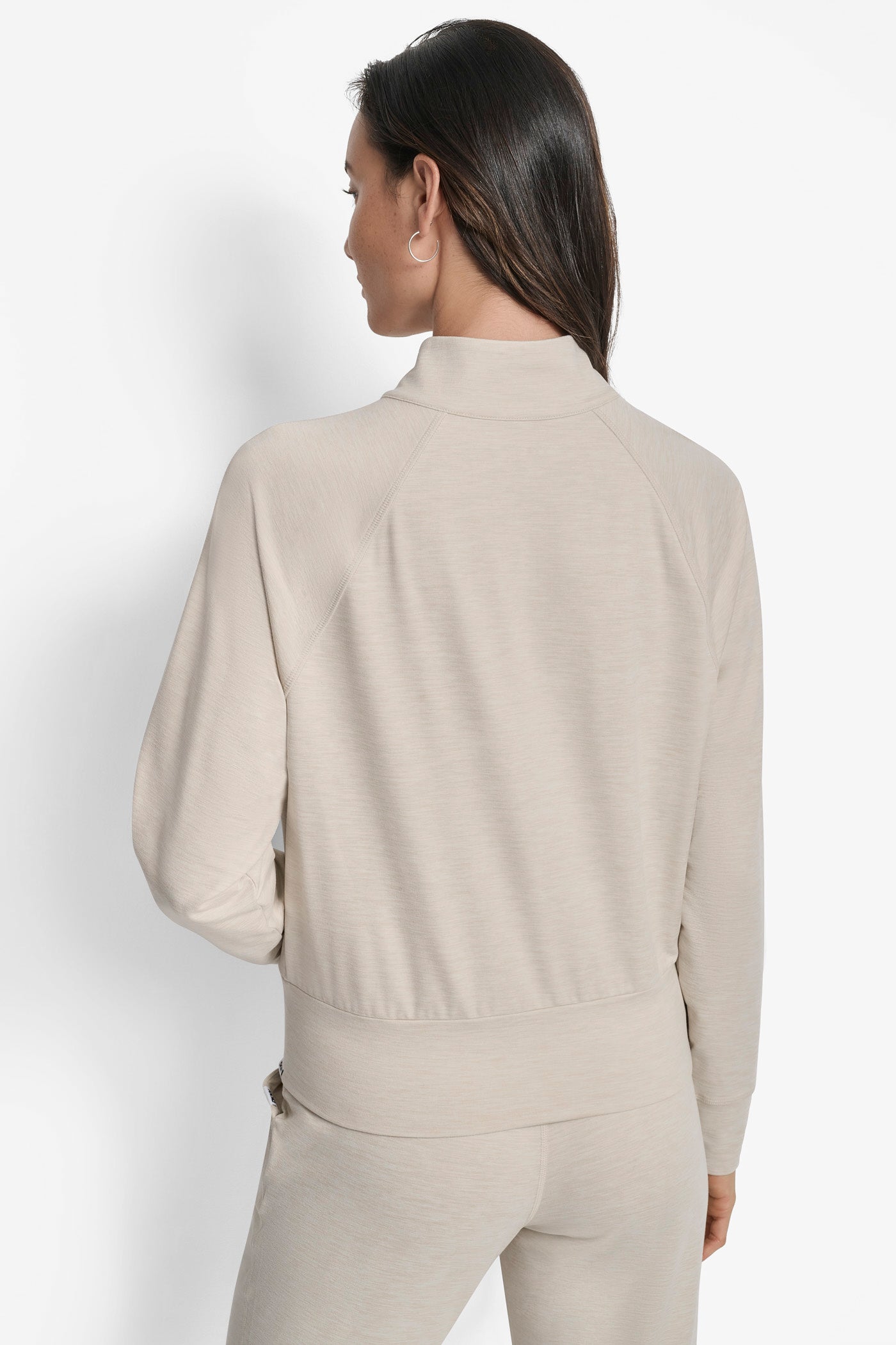 Pebble SpaceDye HALF-ZIP SWEATER, BACK VIEW | Sport Essentials