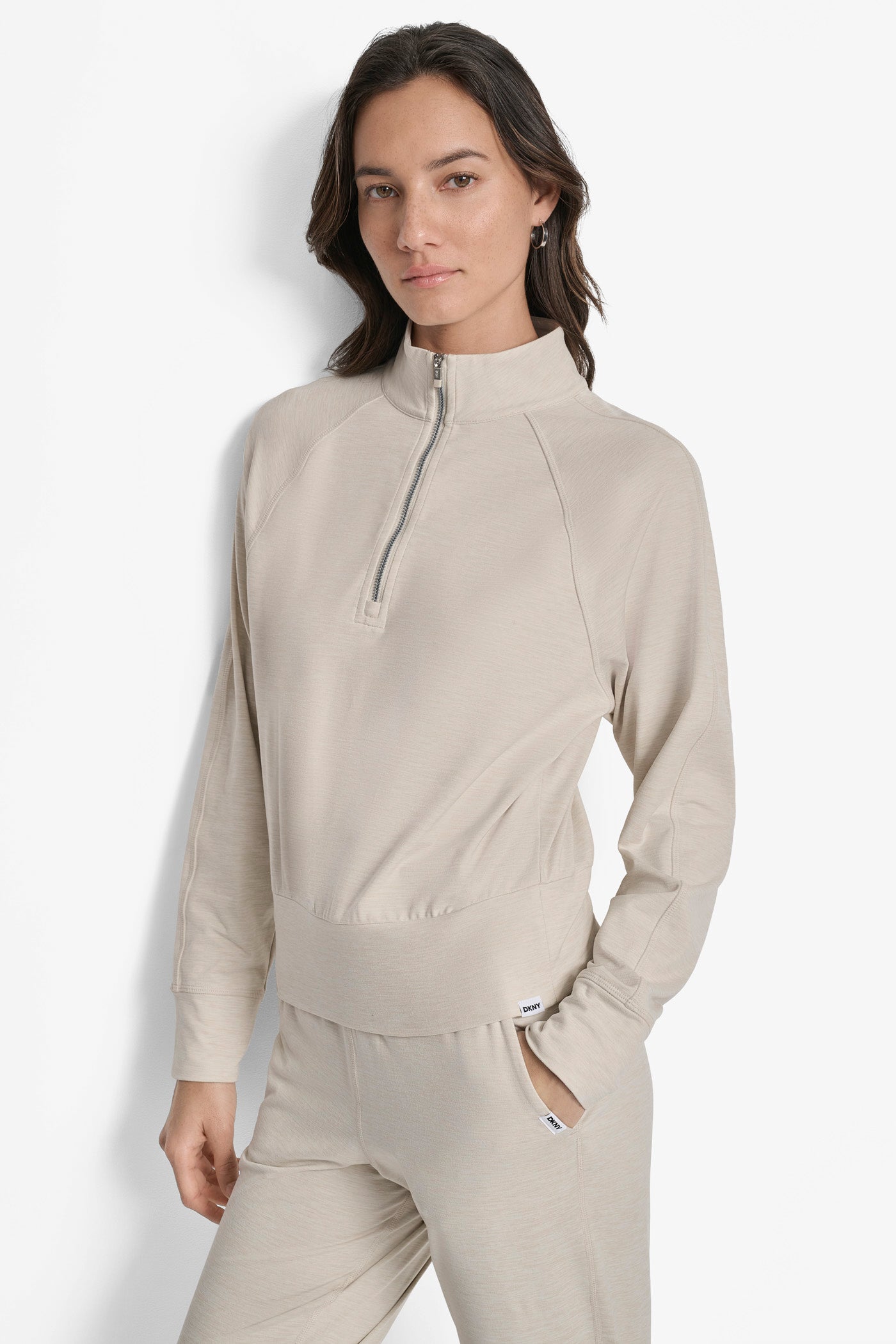 Pebble SpaceDye HALF-ZIP SWEATER, FRONT VIEW | Sport Essentials
