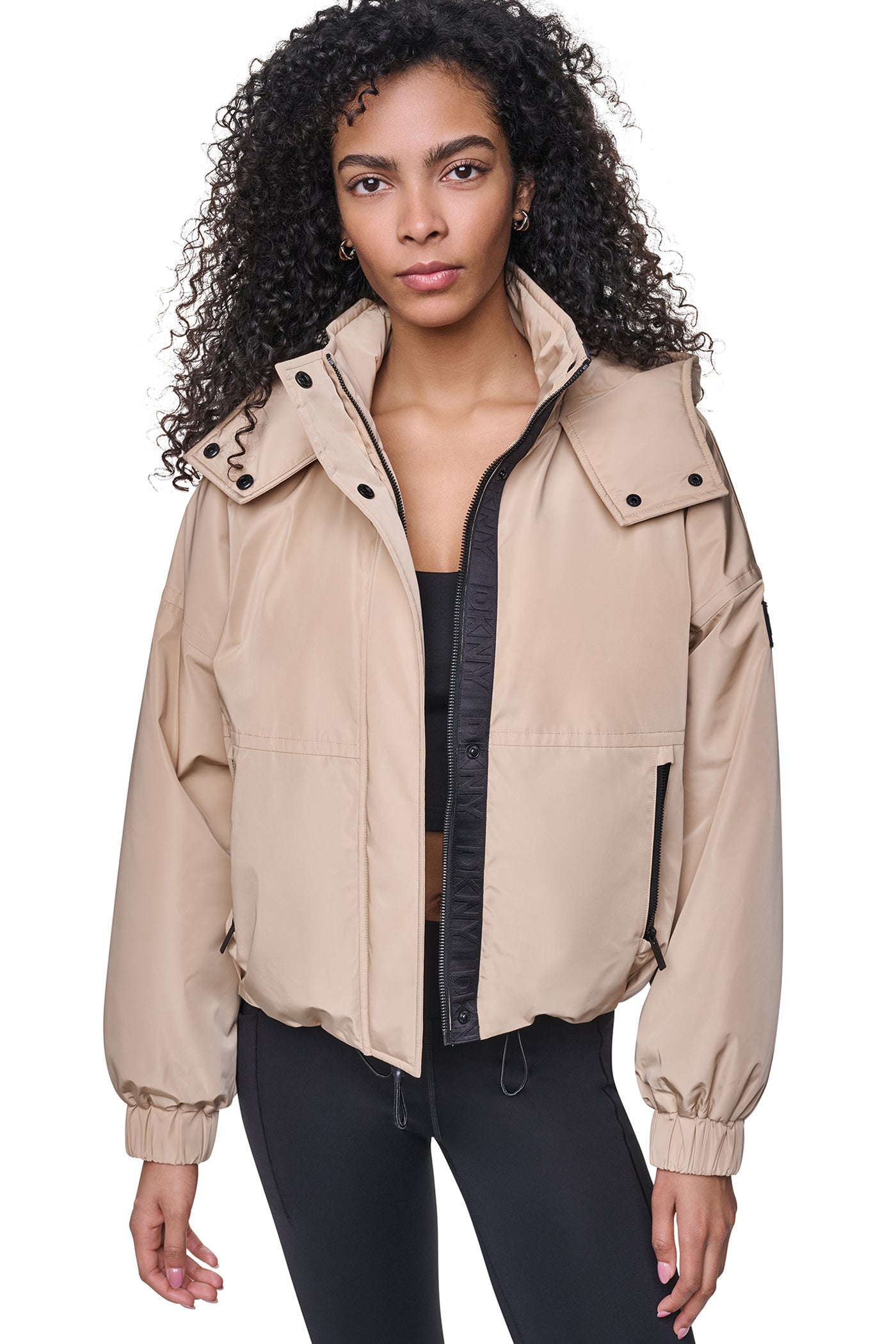 OVERSIZED LOGO HOODED JACKET VIEW 1