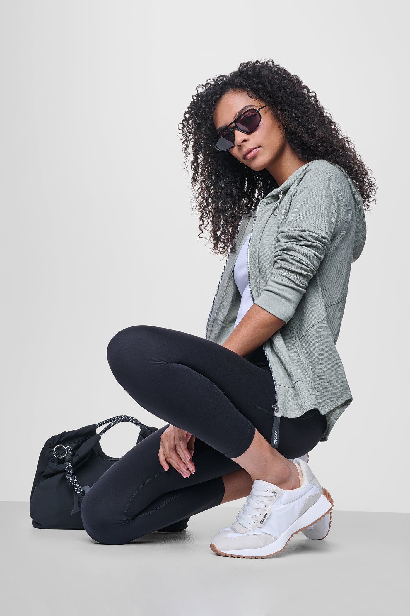 MINI WAFFLE FULL-ZIP HOODIE VIEW 9 | MUST-HAVES