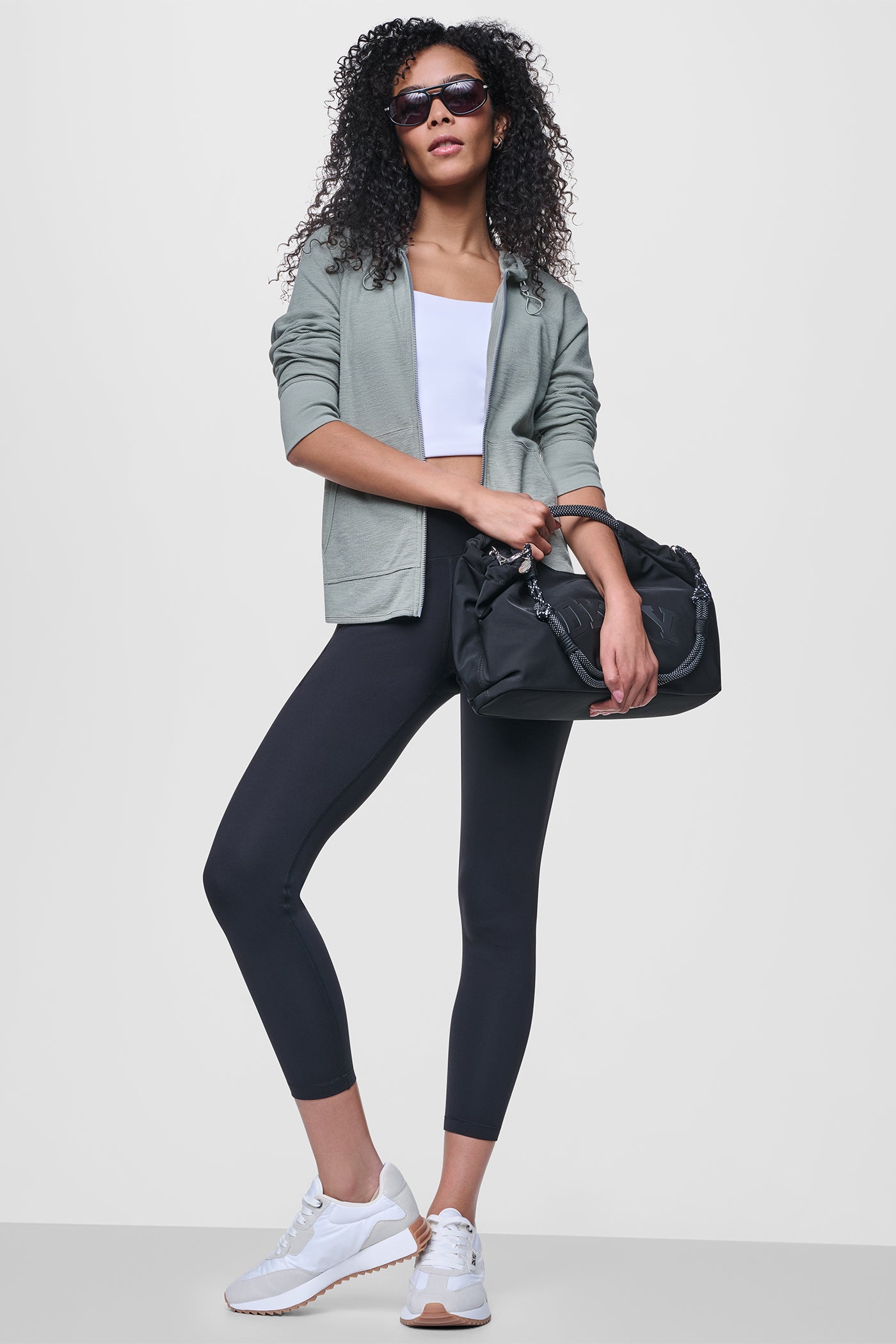 MINI WAFFLE FULL-ZIP HOODIE VIEW 8 | MUST-HAVES