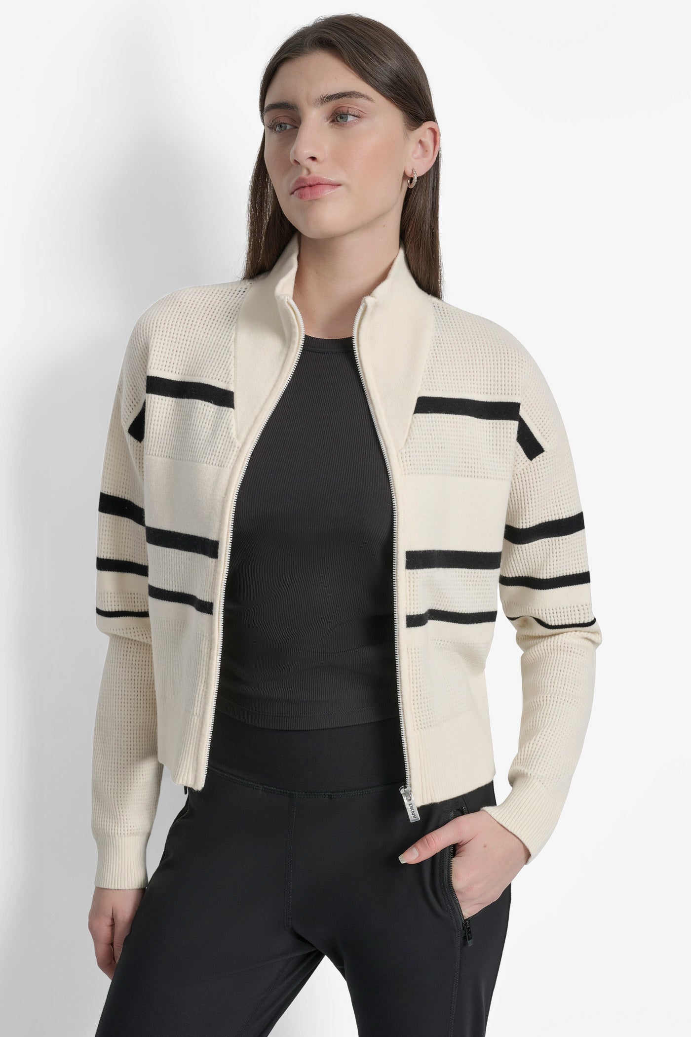 OPEN STITCH FULL ZIP STRIPE JACKET VIEW 4 | Sweatshirts & Joggers
